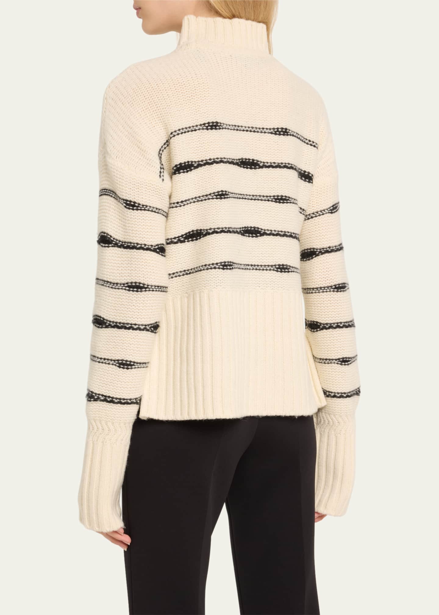 Veronica Beard Jeans Viori Striped Mock-Neck Sweater - Bergdorf Goodman