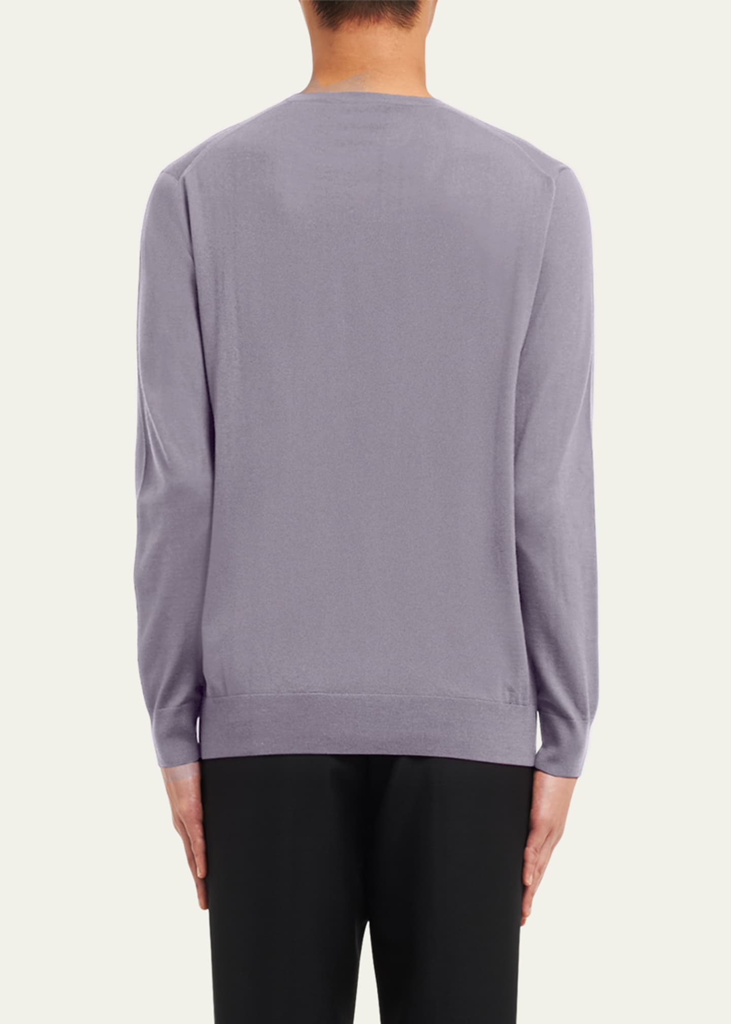 Prada Men's Superfine Wool Crewneck Sweater Image 3 of 5