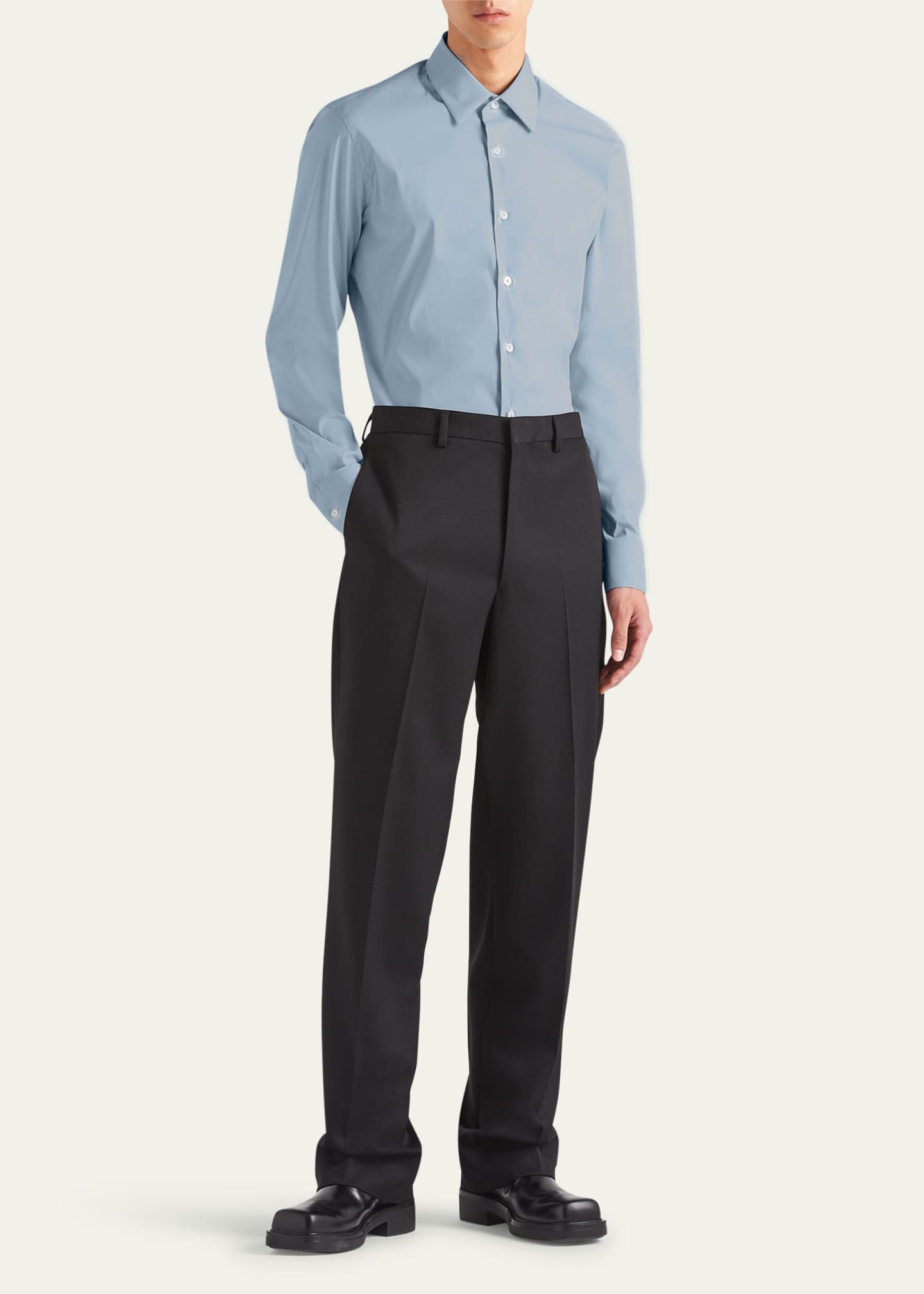Prada Men's Stretch Poplin Dress Shirt - Bergdorf Goodman