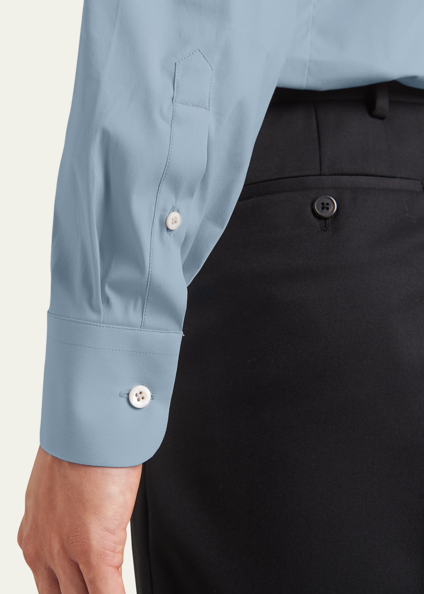 シャツ Prada Stretch Poplin Shirt Prada Stretch Poplin Shirt | Blue | FARFETCH NO