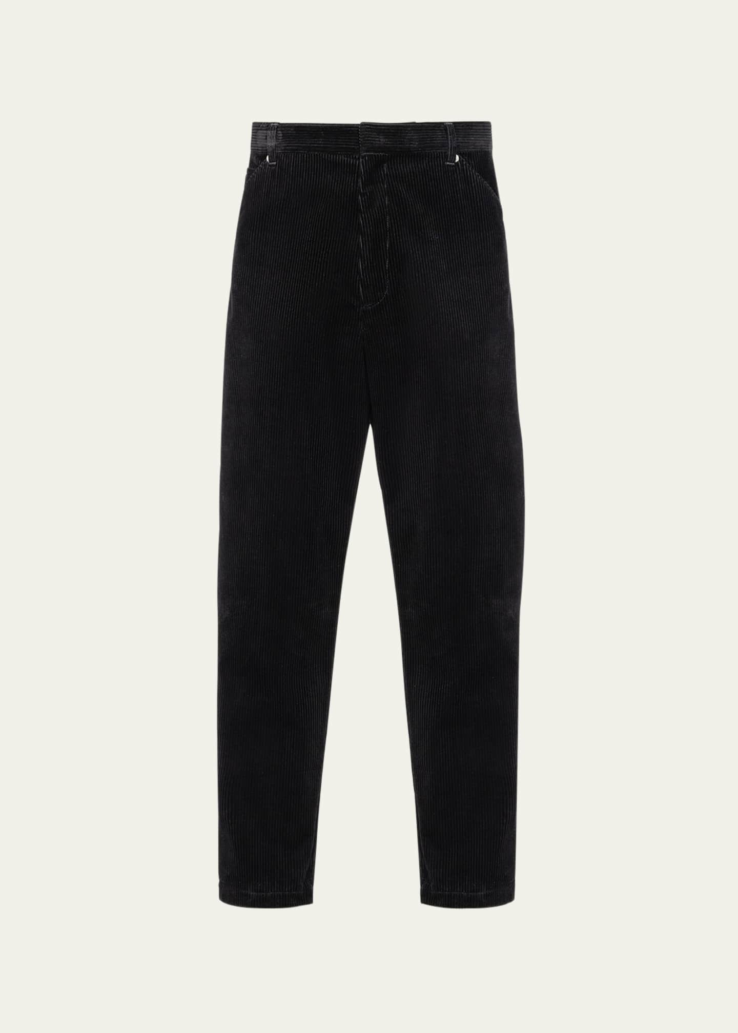 Prada Men s Corduroy Triangle Logo Pants
