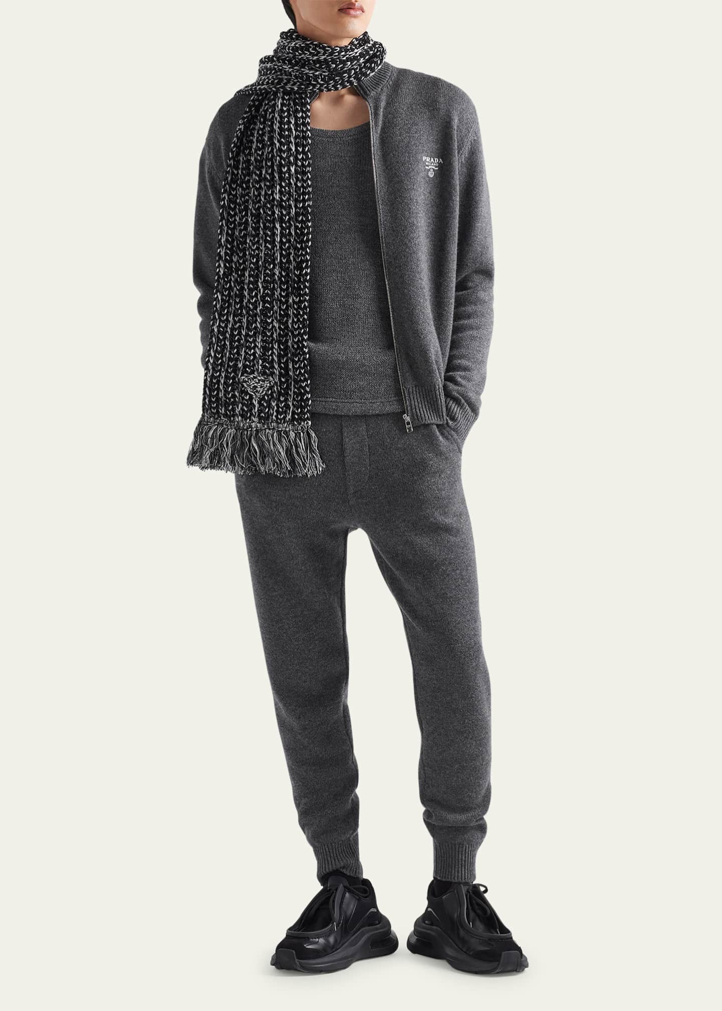 Prada Men's Cashmere Full-Zip Sweater Image 2 of 3
