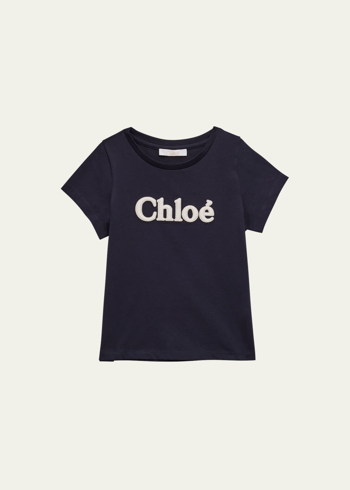 Chloe Girl's Logo Embroidered T-Shirt, Size 4-6 - Bergdorf Goodman