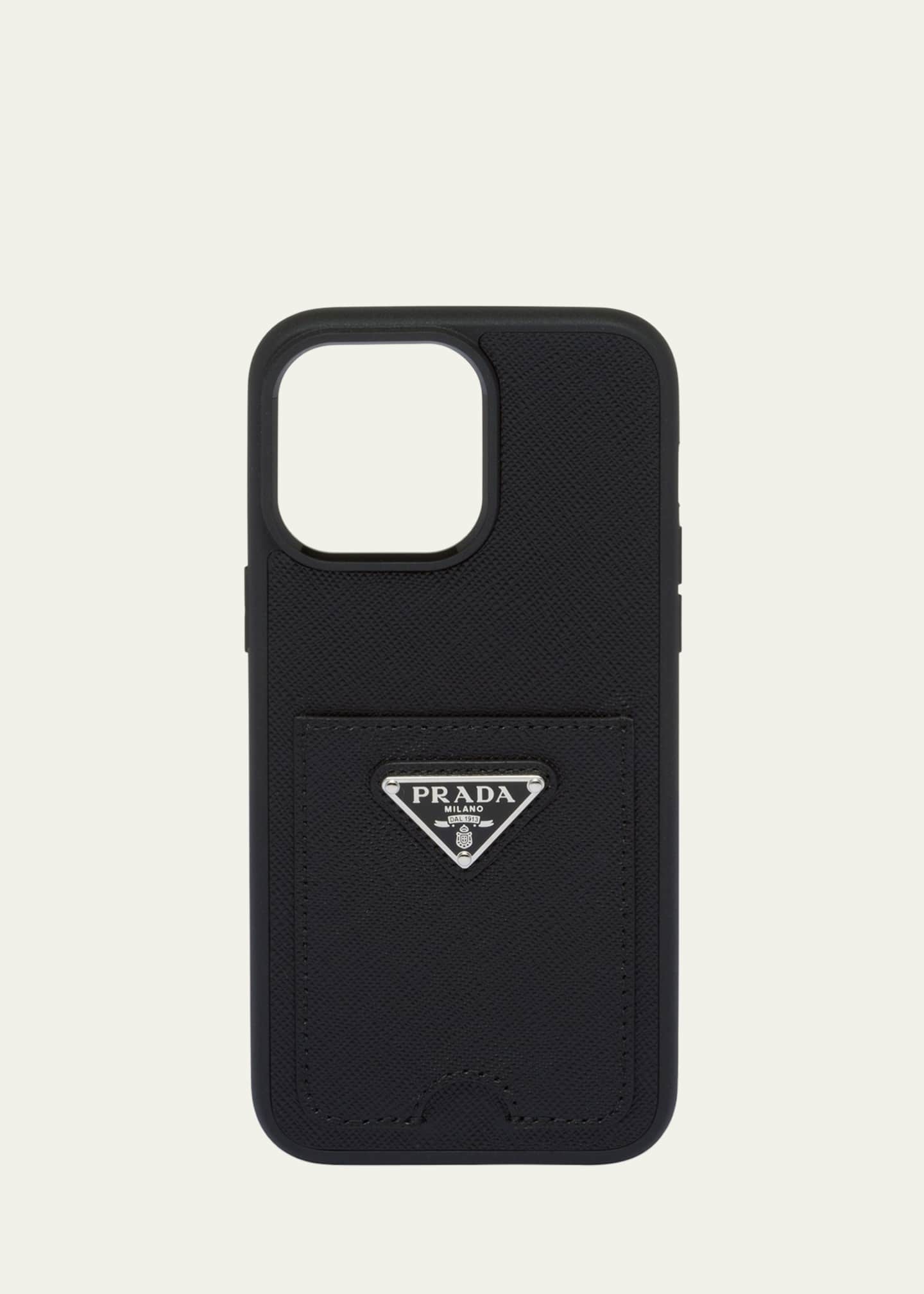 【保障できる】 Case Max Pro 14 iPhone Leather Prada - Goodman Bergdorf スマホアクセサリー
