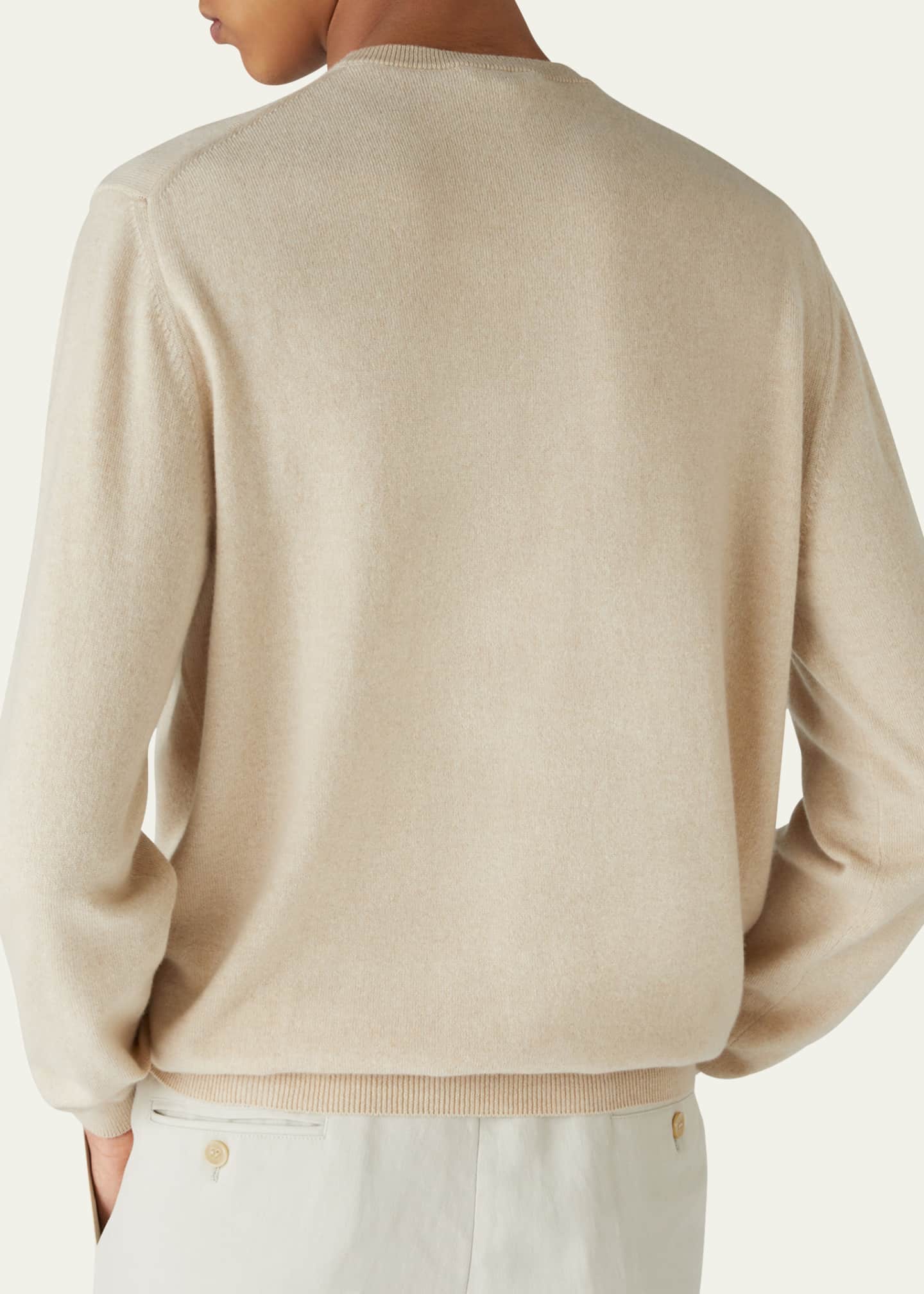 Loro Piana Men's Baby Cashmere Crewneck Sweater Image 3 of 5