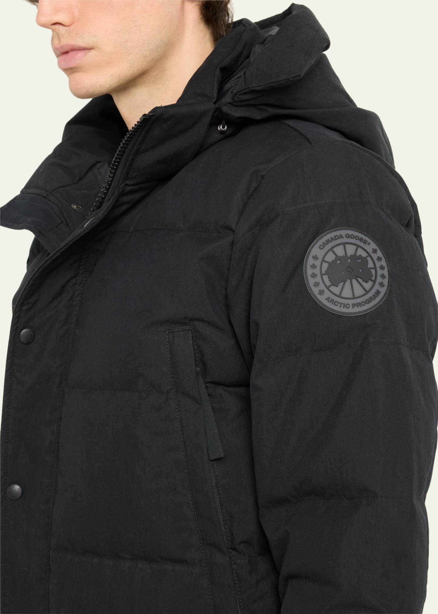 Canada Goose Men s Coated Wyndham Black Label Parka Bergdorf Goodman