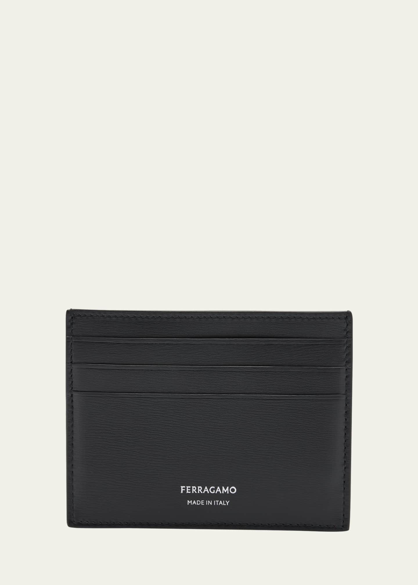 Ferragamo Men's Slim Leather Card Holder Image 1 of 4