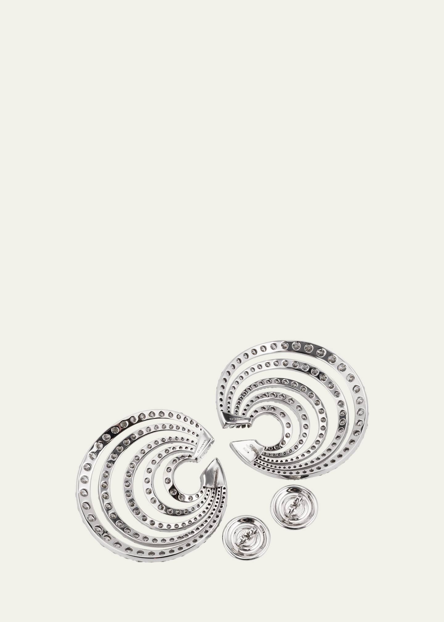 Bayco White Gold Spiral Earrings with Diamonds Image 4 of 4