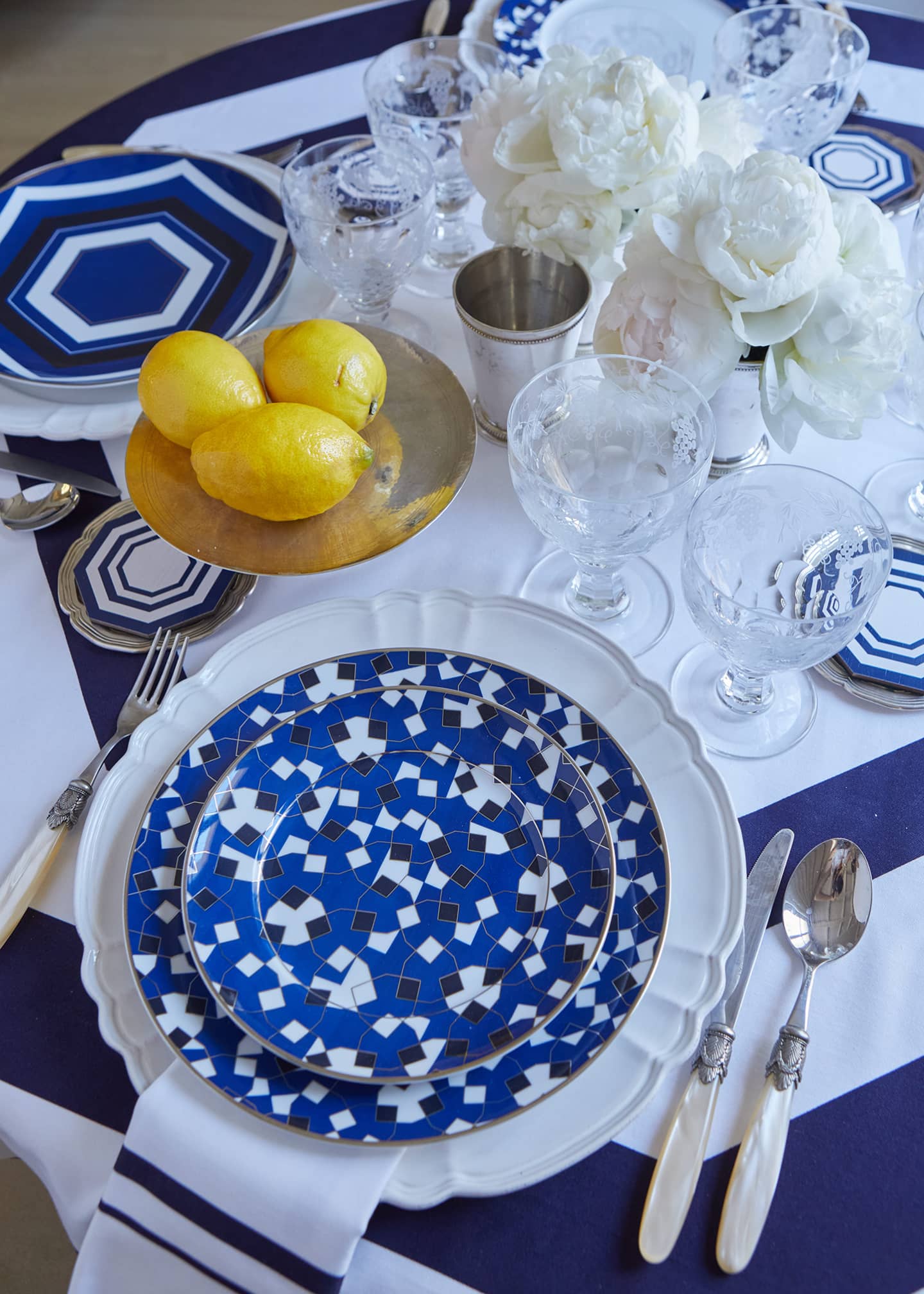 The Lino Night Dessert Plates, Set of 4 Image 3 of 4