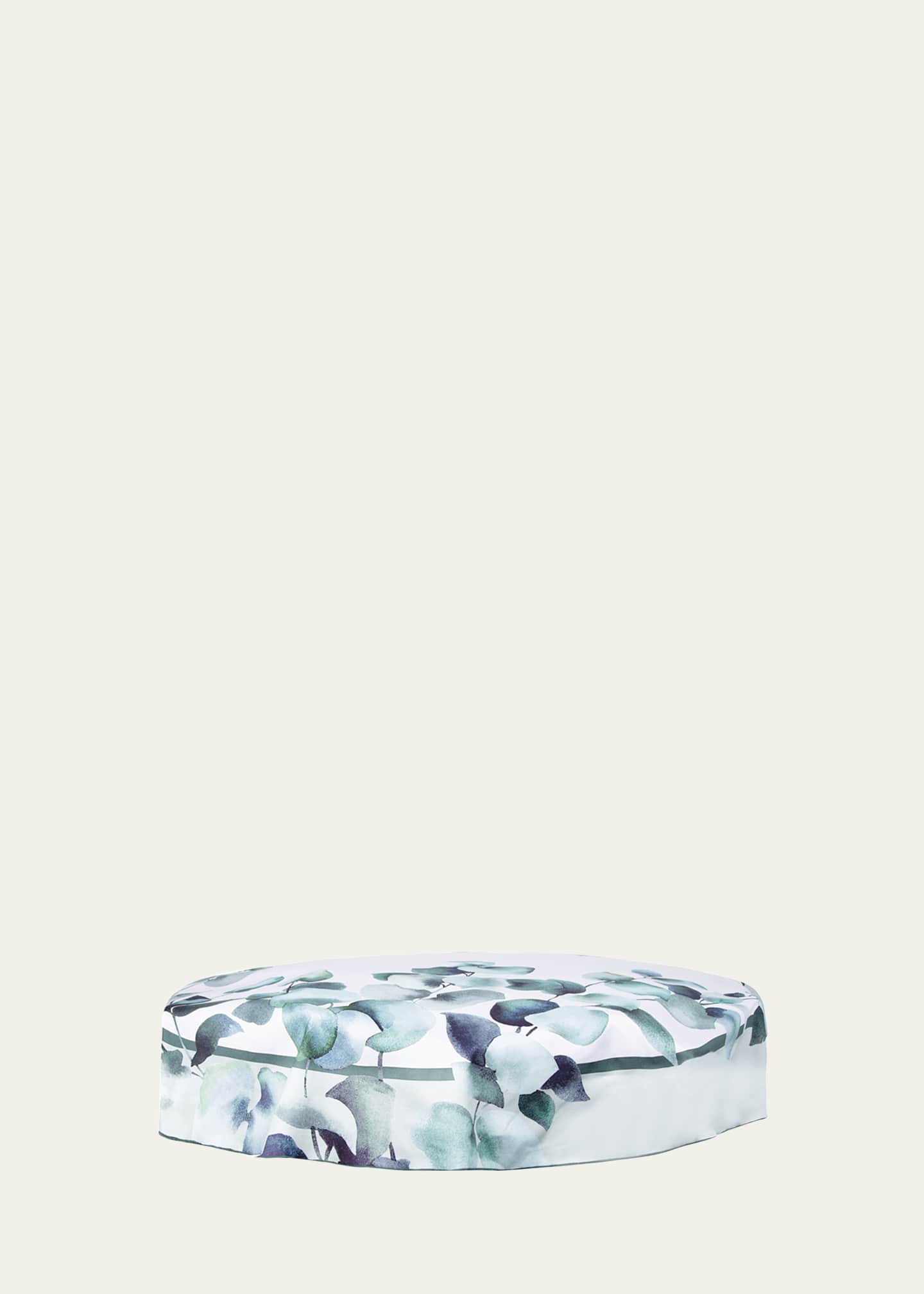 The Lino Eucalyptus Green Tablecloth, 71" Round Bergdorf Goodman