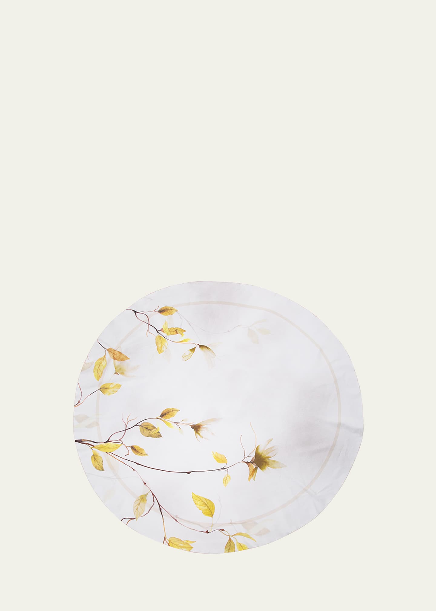 The Lino Japan Yellow Tablecloth, 71" Round Image 1 of 2