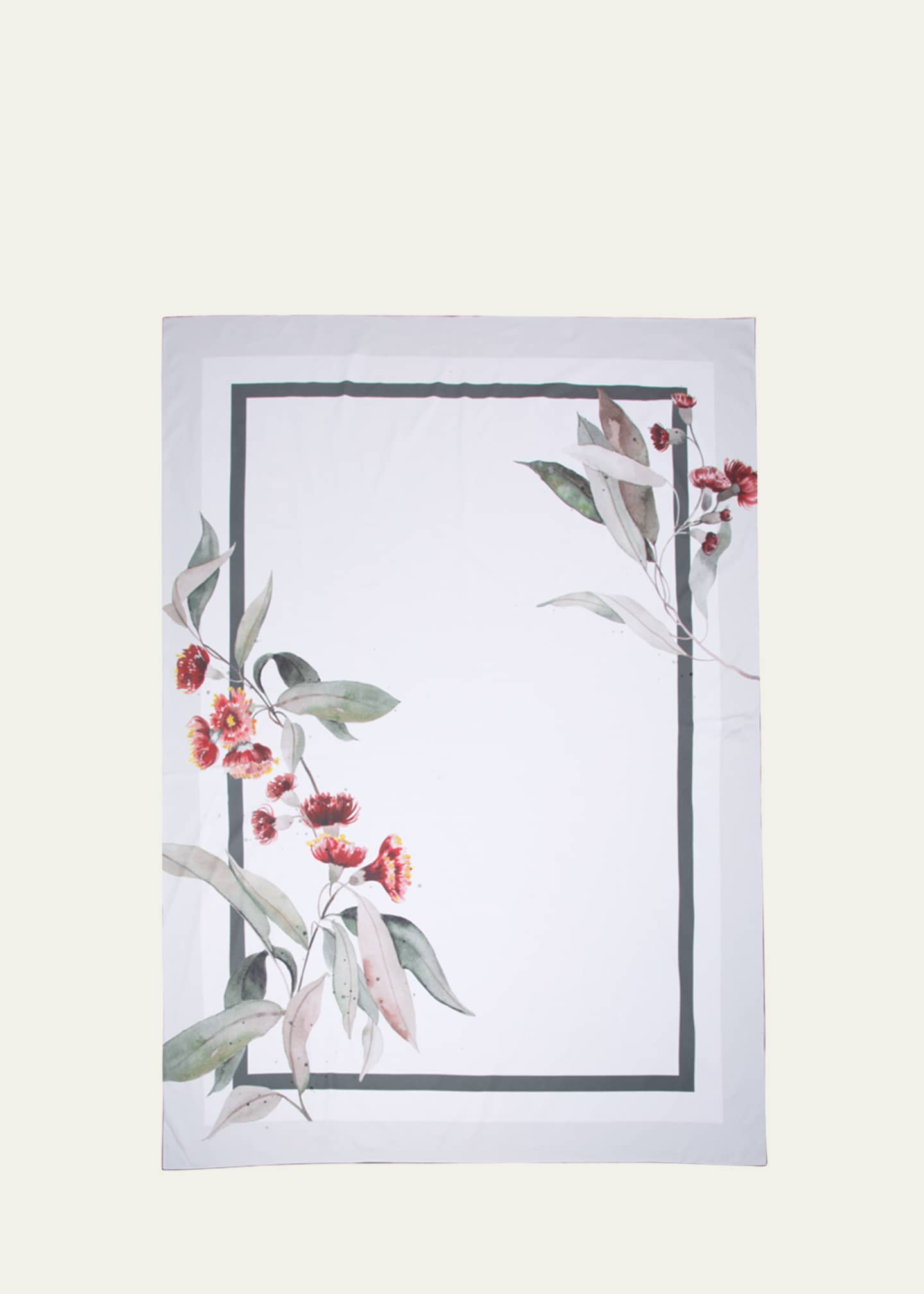 The Lino Princess Eucalyptus Tablecloth, 71" x 144" Image 2 of 2