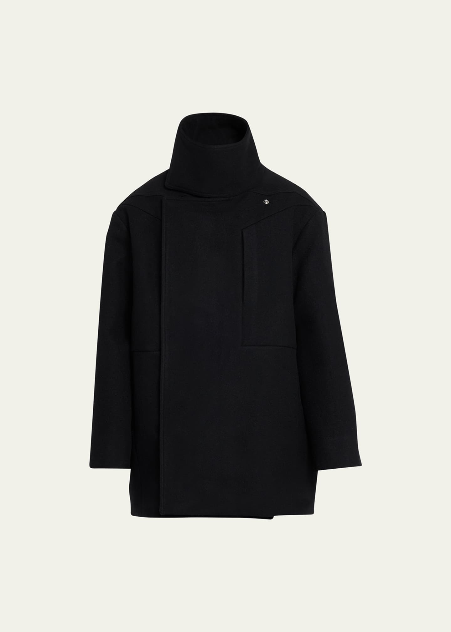 Boxy wool coat sale
