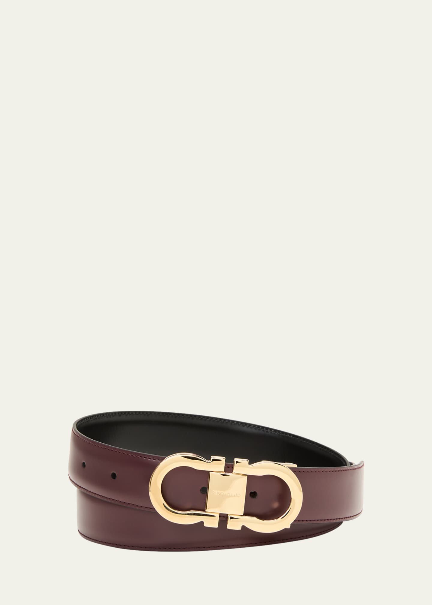 Ferragamo Men's Reversible Double-Gancini Leather Belt - Bergdorf Goodman