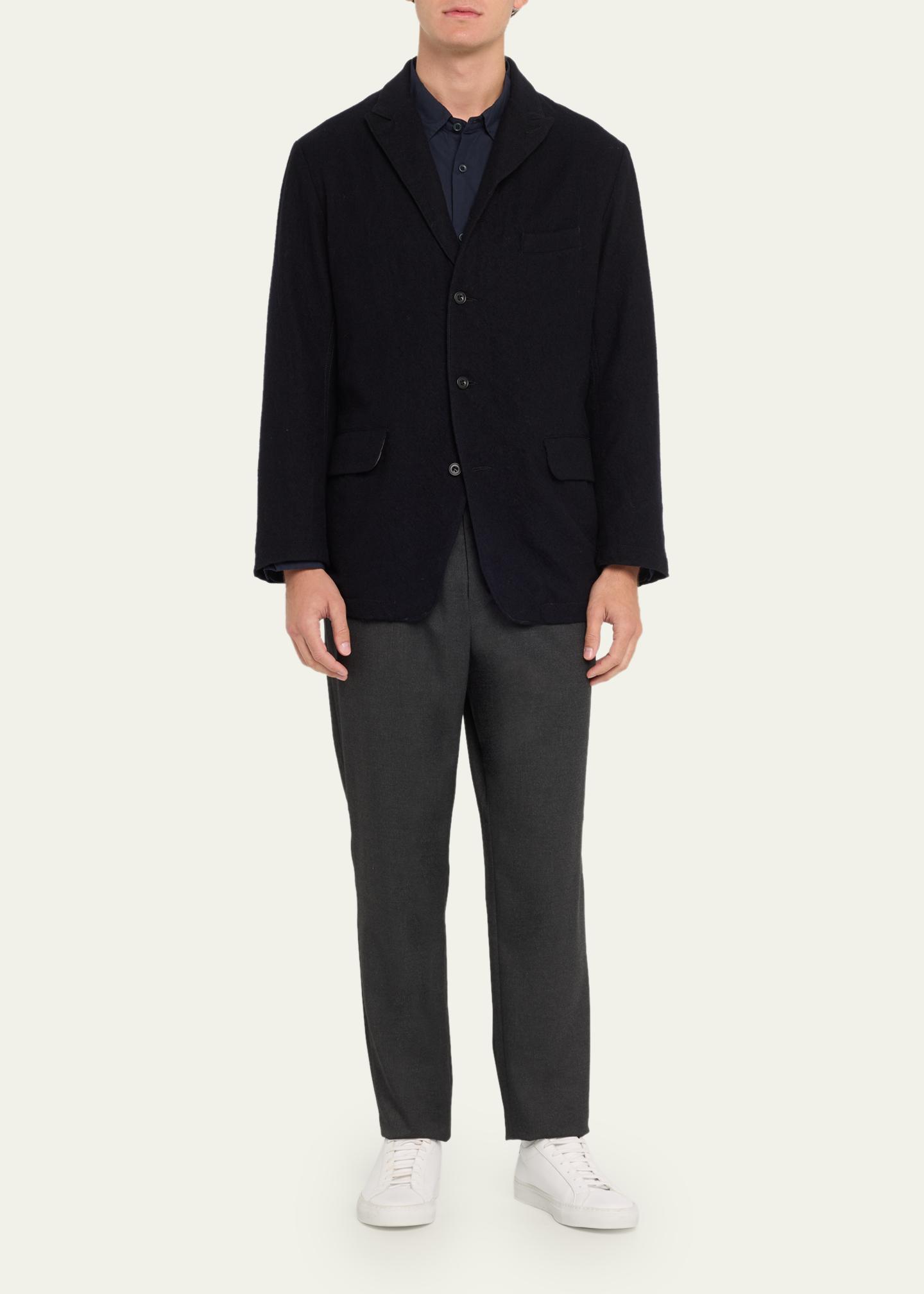 Veste Blazer Homme Sage De Cret Gris Charbon - Taille L - Laine Mixte - Neuf Sans étiquettes
