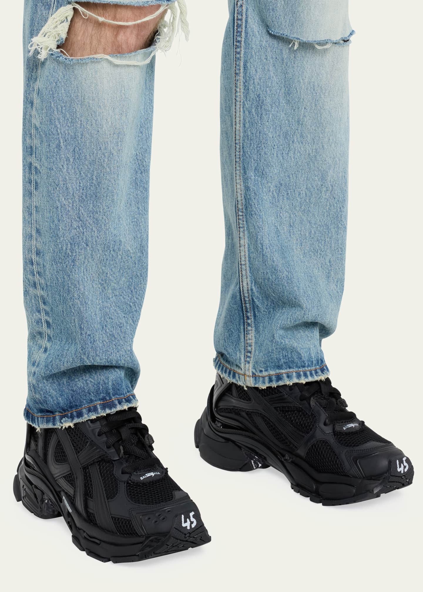 Mens all black balenciaga runners online