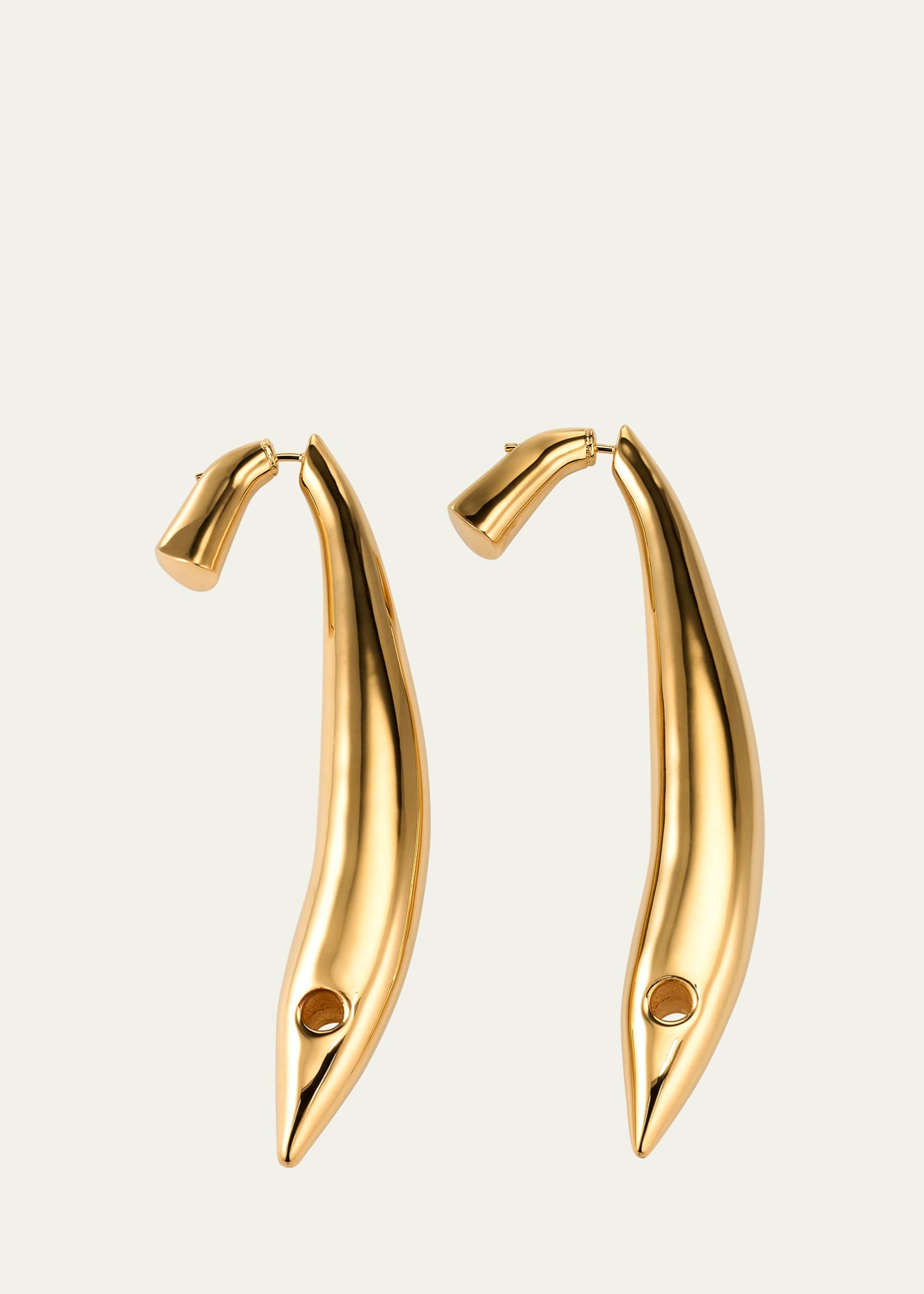 【関税&送料込】Bottega Veneta Golden Earrings Bottega Veneta Sardine Earrings - Bergdorf Goodman