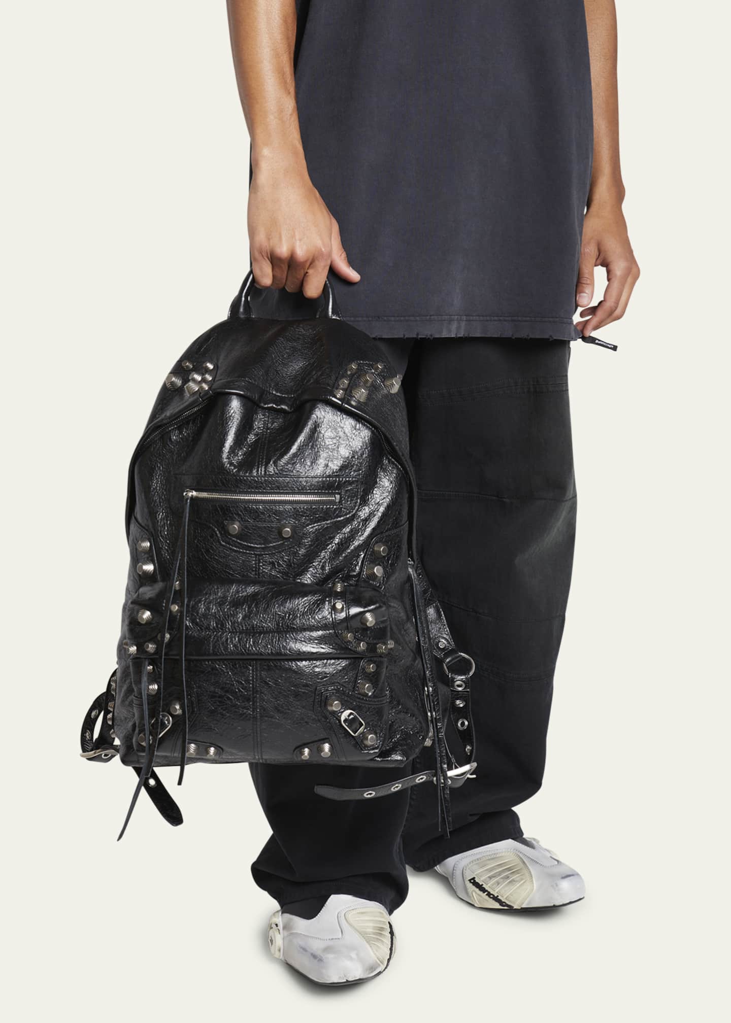 Balenciaga leather best sale backpack
