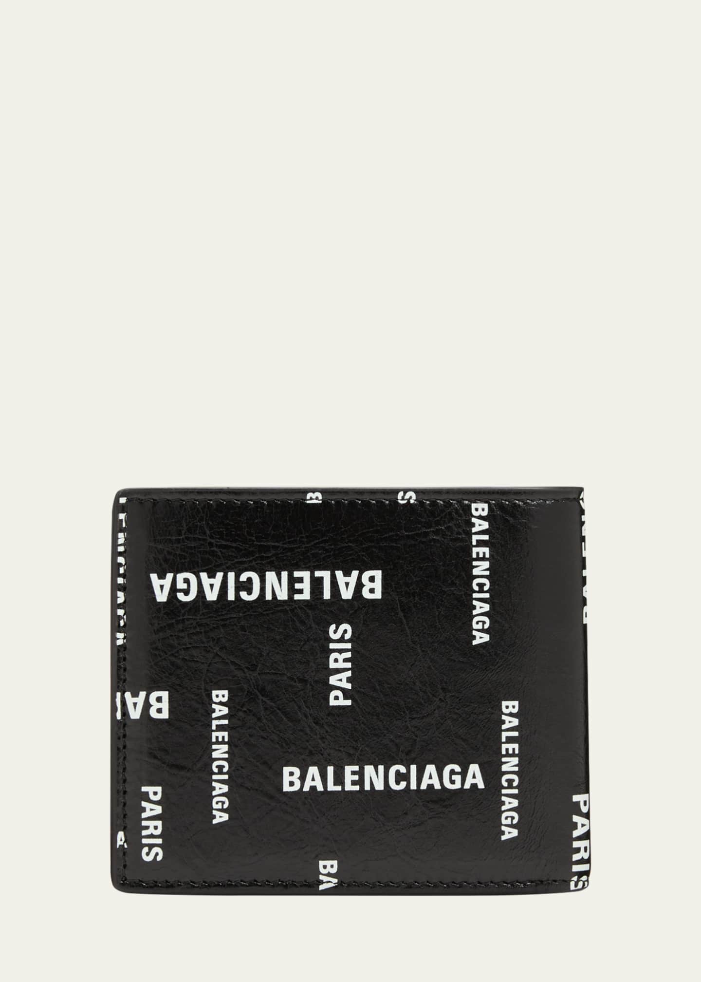 Balenciaga Men s Bal Paris Allover Bifold Wallet Bergdorf Goodman