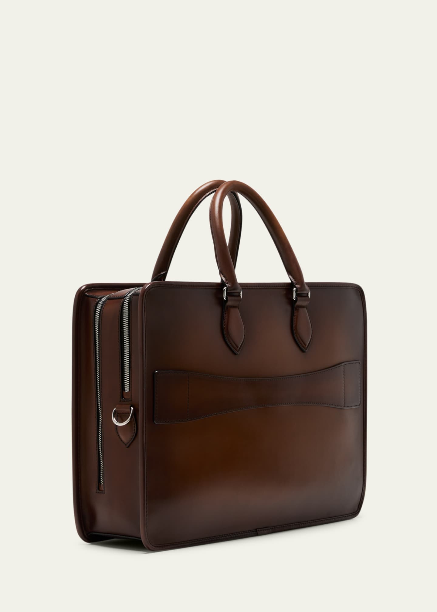 Berluti Men's Deux Jours Scritto Swipe Leather Briefcase 