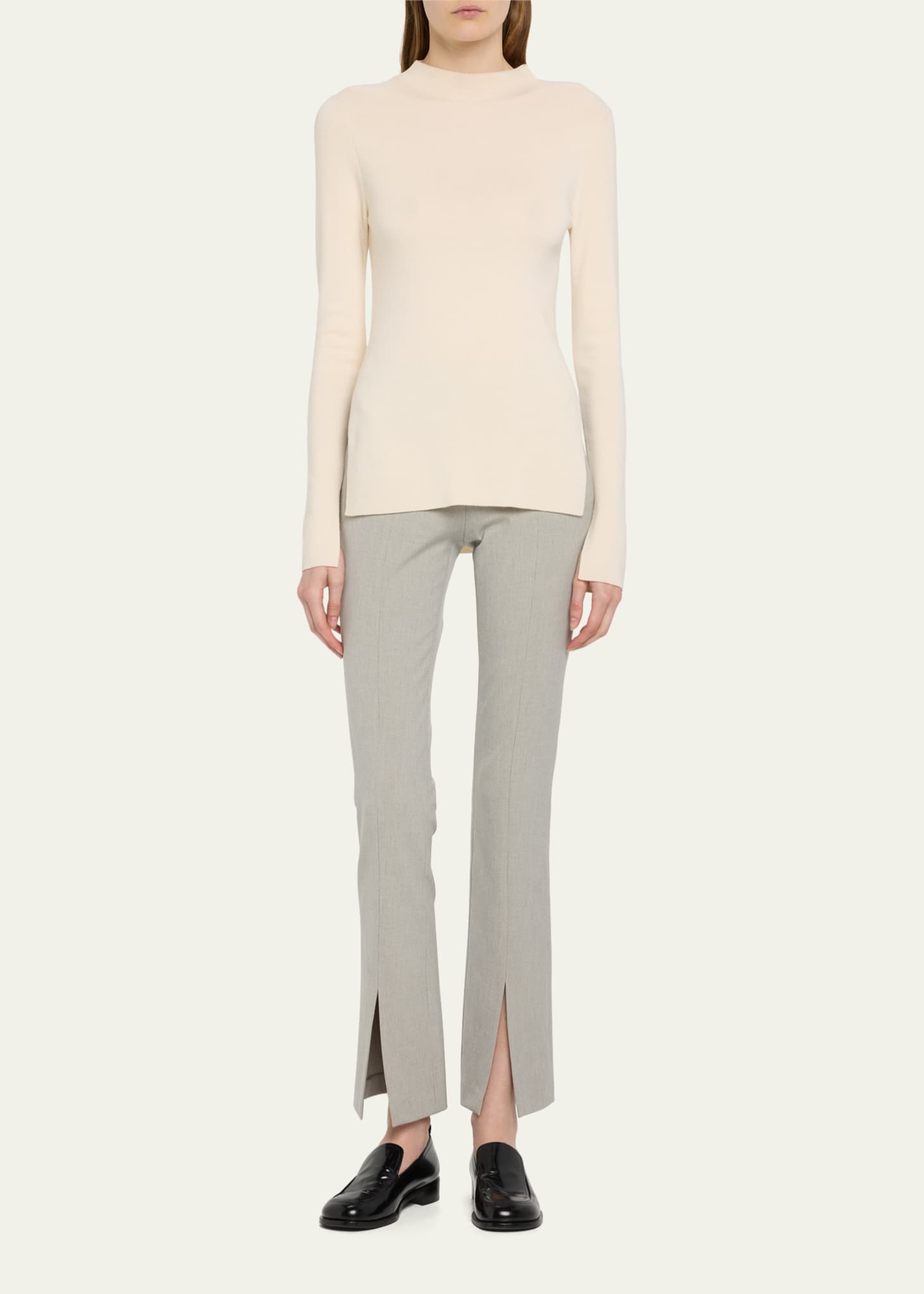 Silk mock neck discount