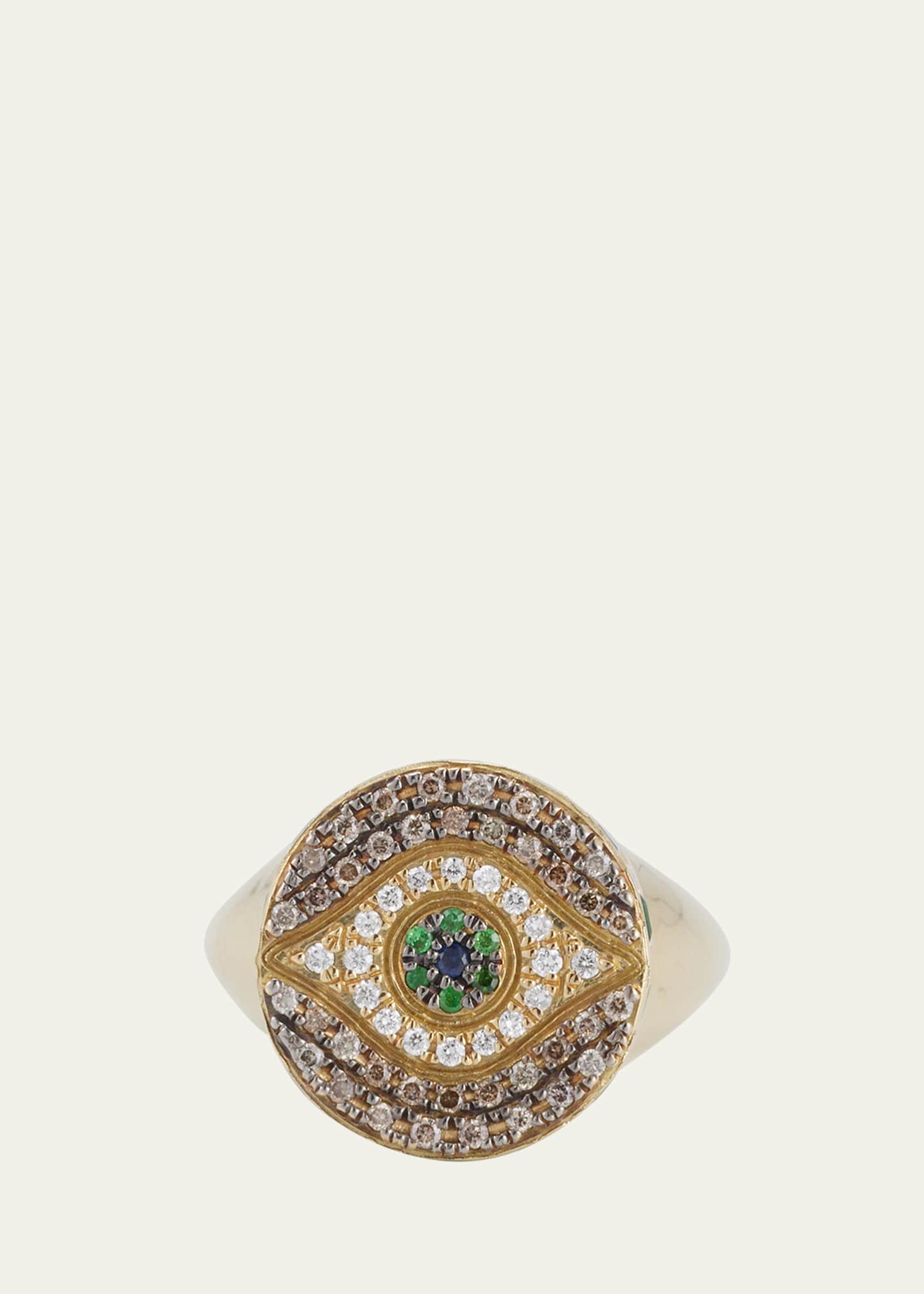 ILEANA MAKRI 18K Gold Dawn Multi-Stone Chevalier Ring Image 1 of 4
