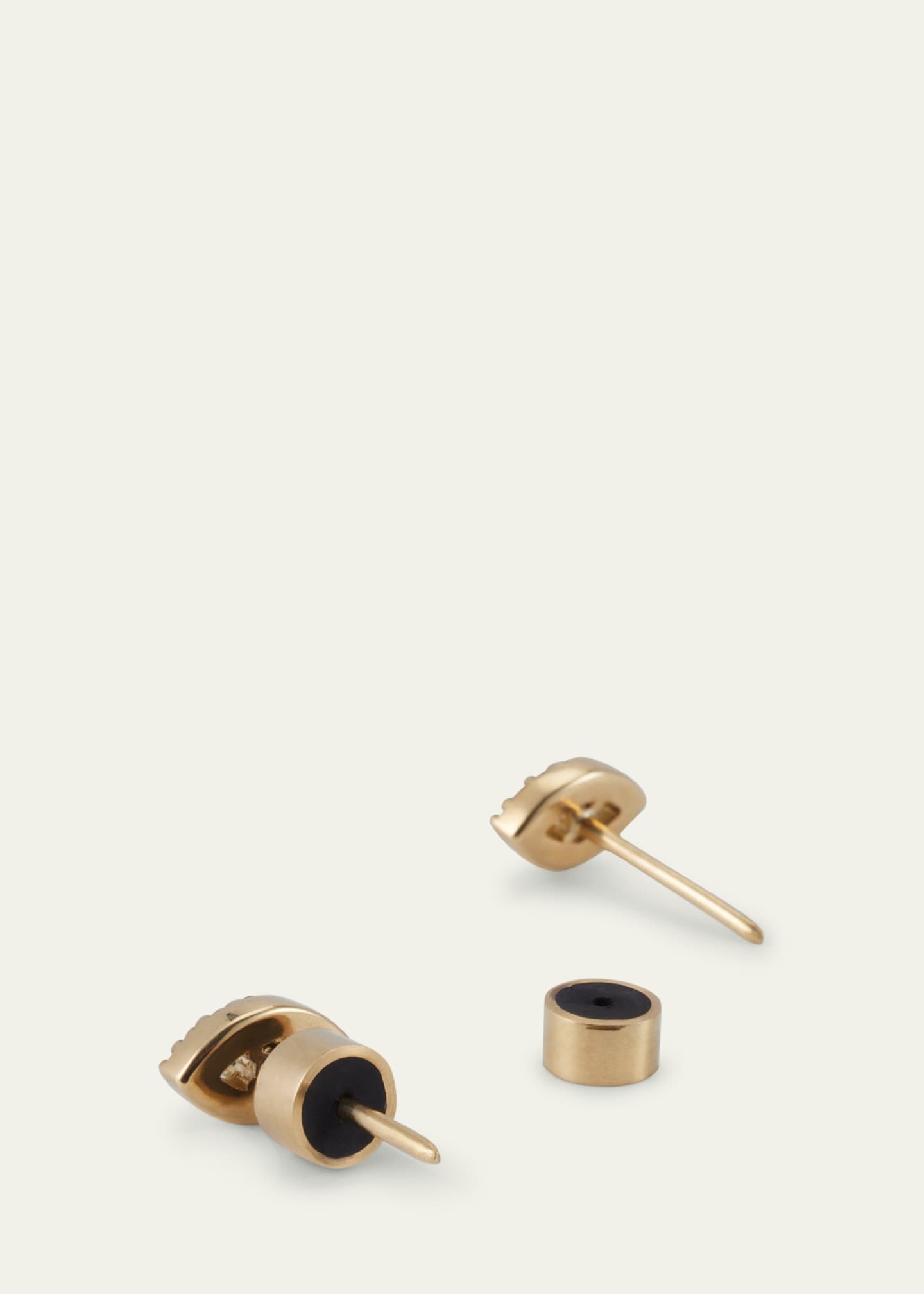 ILEANA MAKRI Blue Sapphire and Diamond Kitten Eye Stud Earrings Image 4 of 4