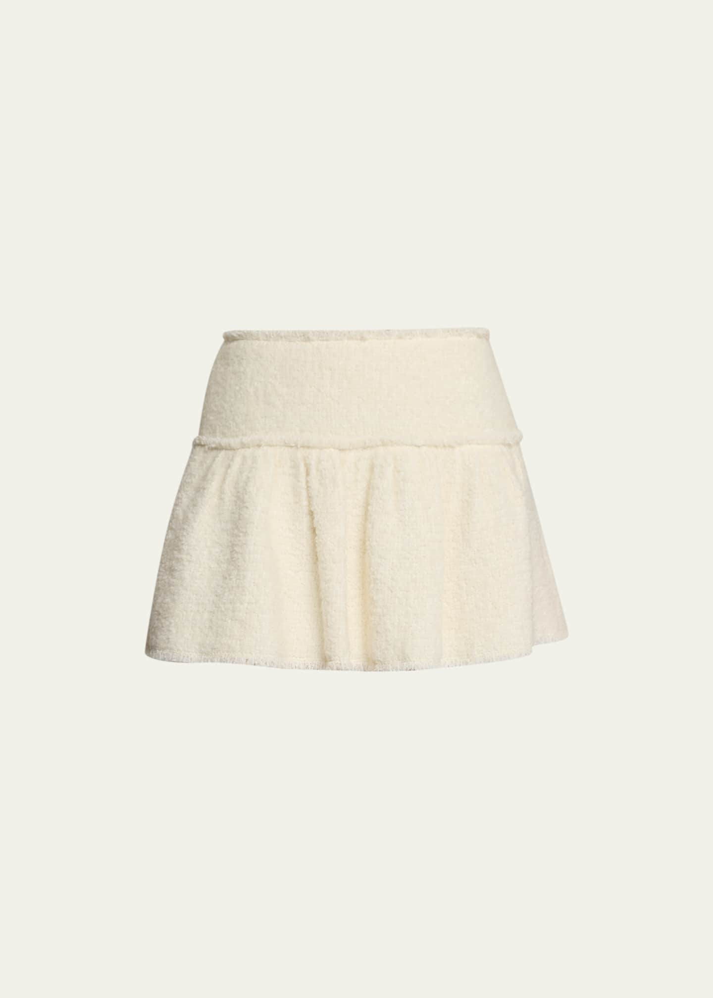 White mini top circle skirt