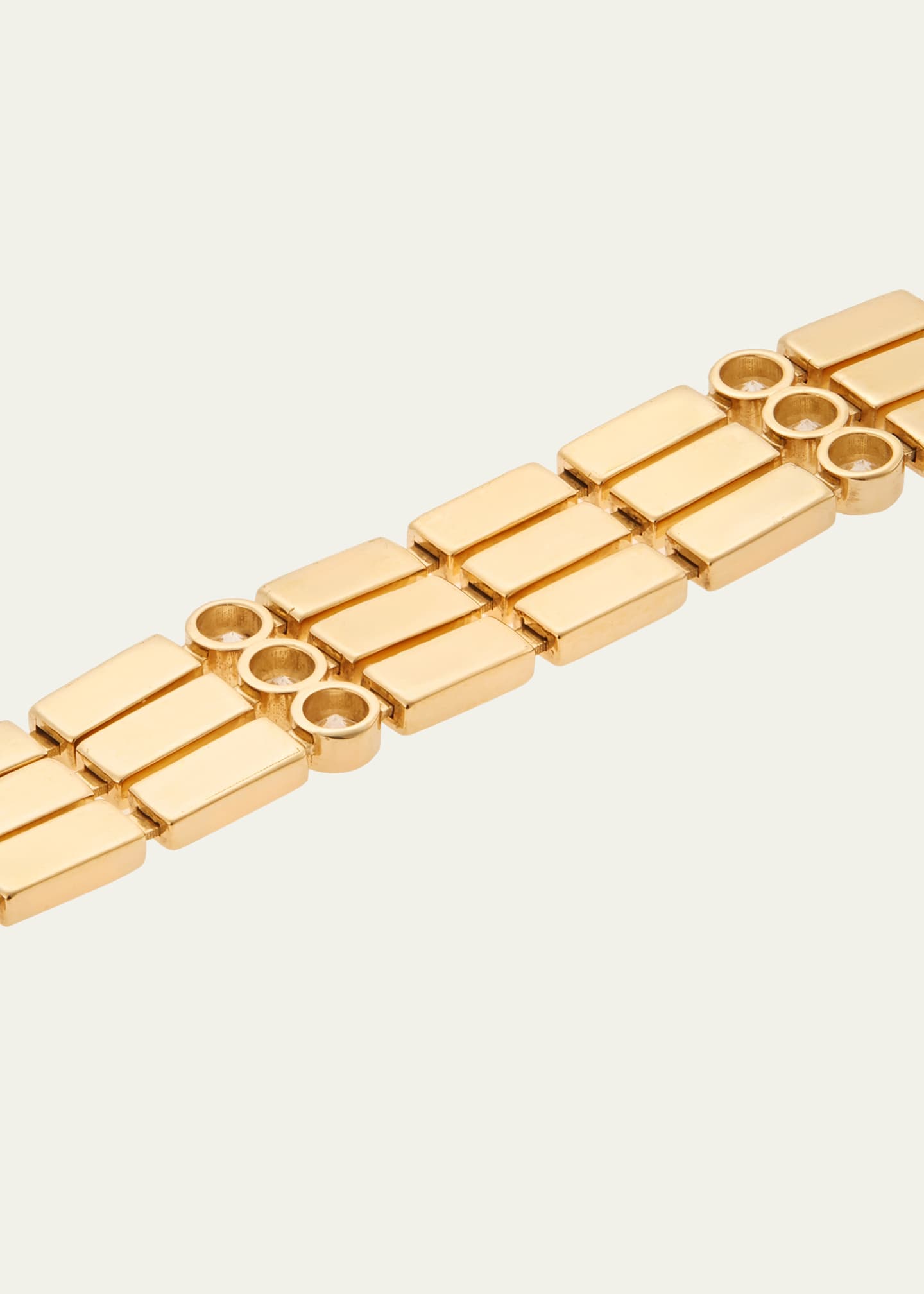 ILEANA MAKRI 18K Yellow Gold Stepping Stone Multi Bracelet with White Diamonds Image 4 of 4
