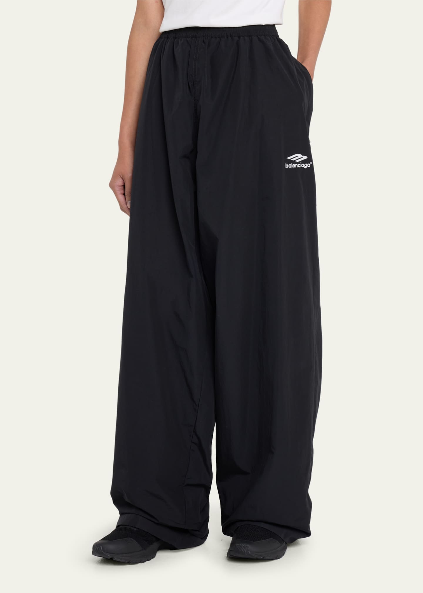 Balenciaga Wide-Leg Tracksuit Pants