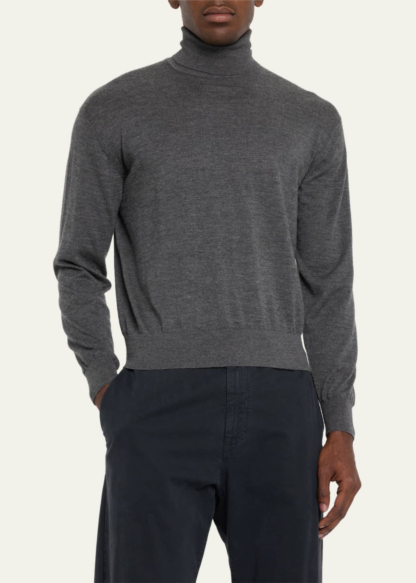 Nili Lotan Men's FineGauge WoolSilk Turtleneck Bergdorf Goodman