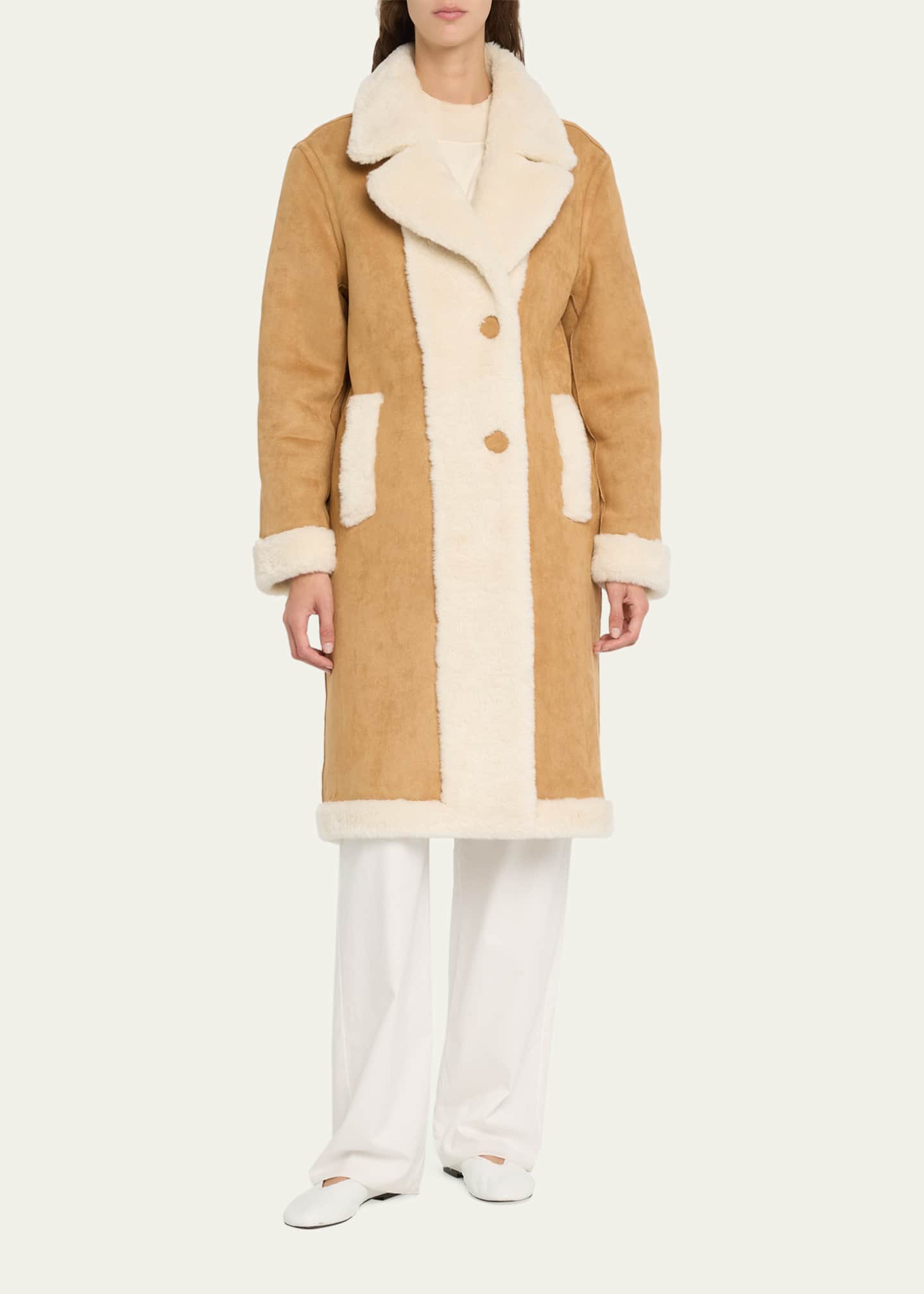 LoveShackFancy Arlington Long Faux Shearling Coat Bergdorf Goodman