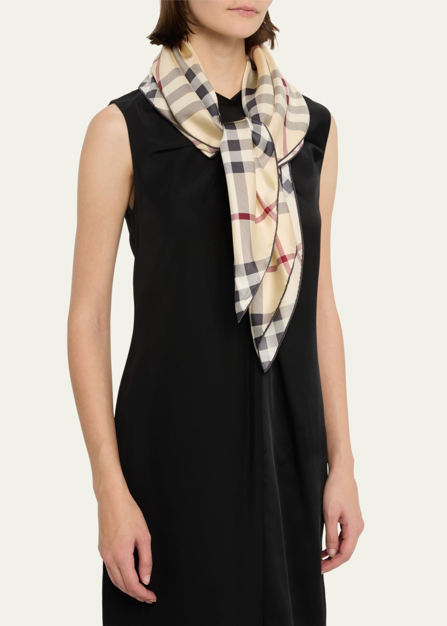 Burberry Check Wool Silk Scarf