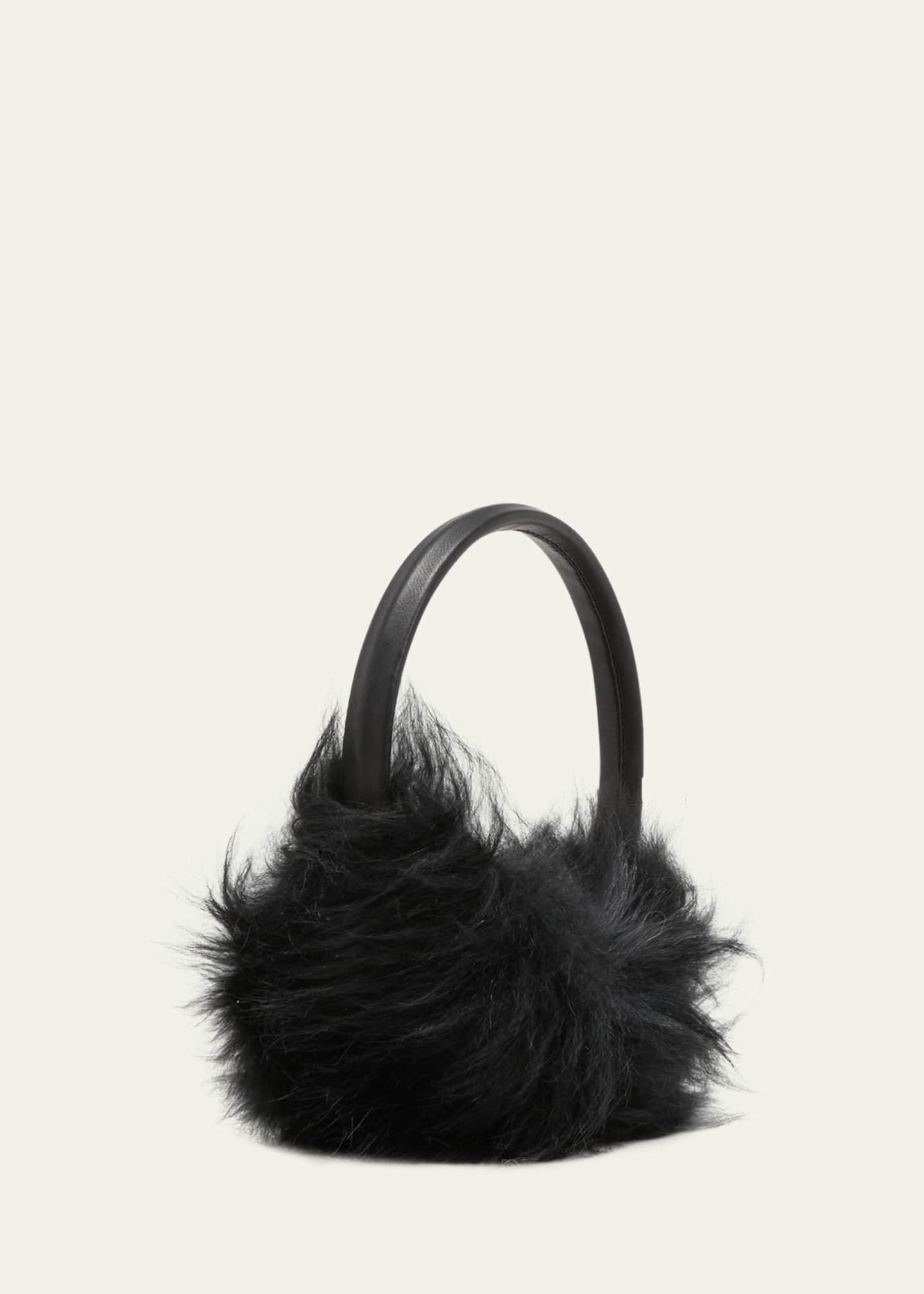 Yves Salomon Thick Leather & Cashmere Earmuffs