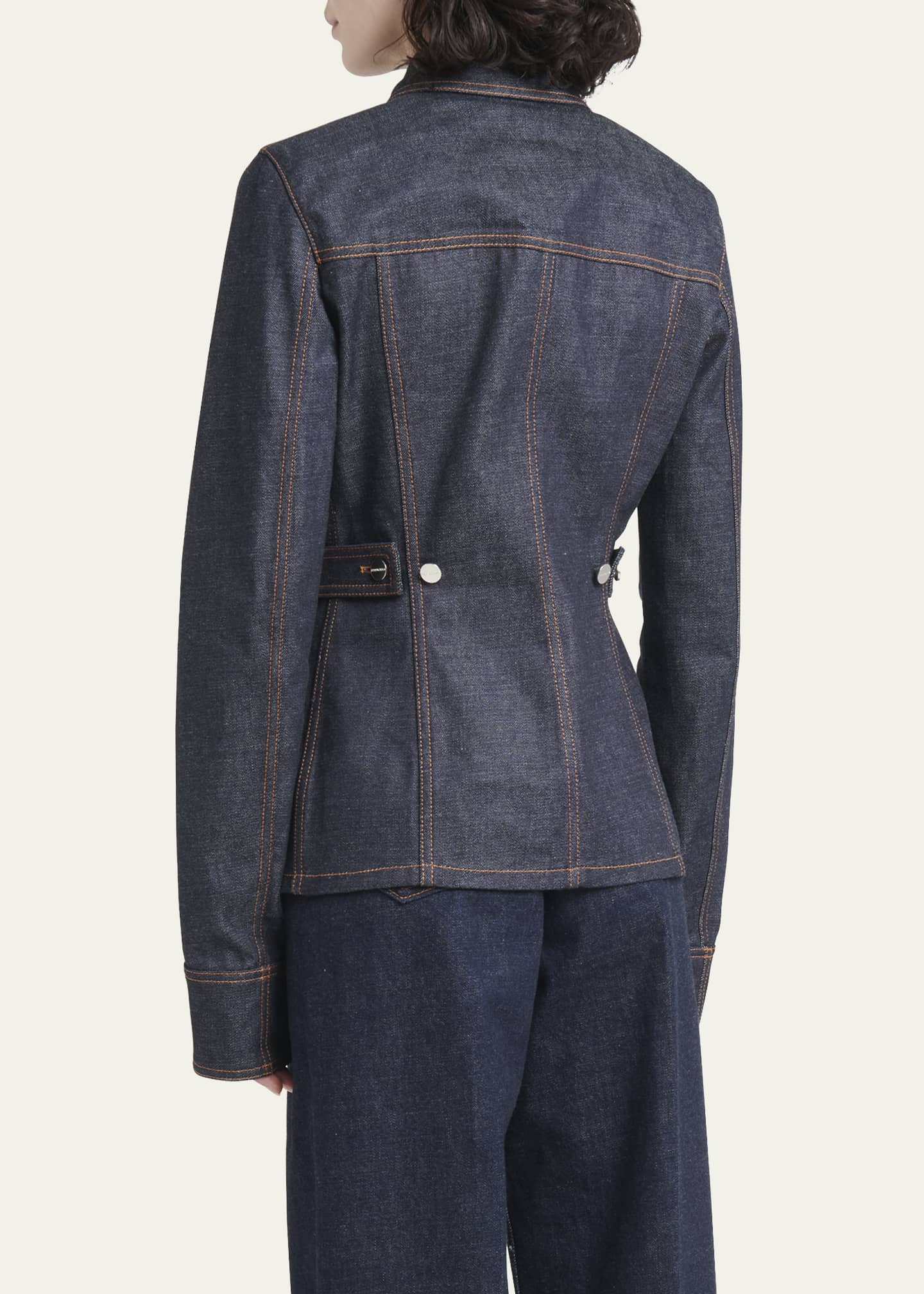 Ferragamo Button Down Denim Jacket Image 3 of 5