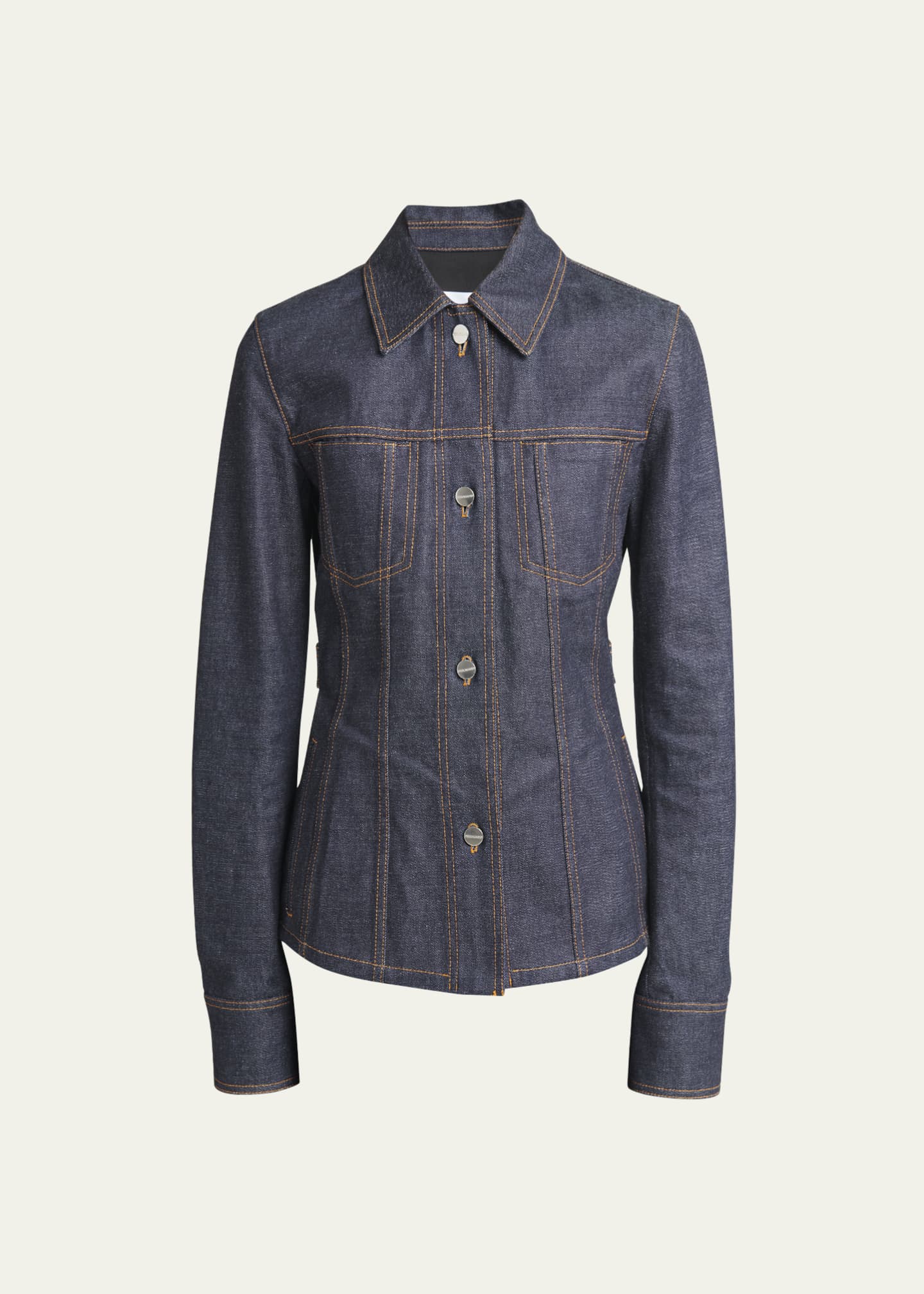 Ferragamo Button Down Denim Jacket Image 1 of 5