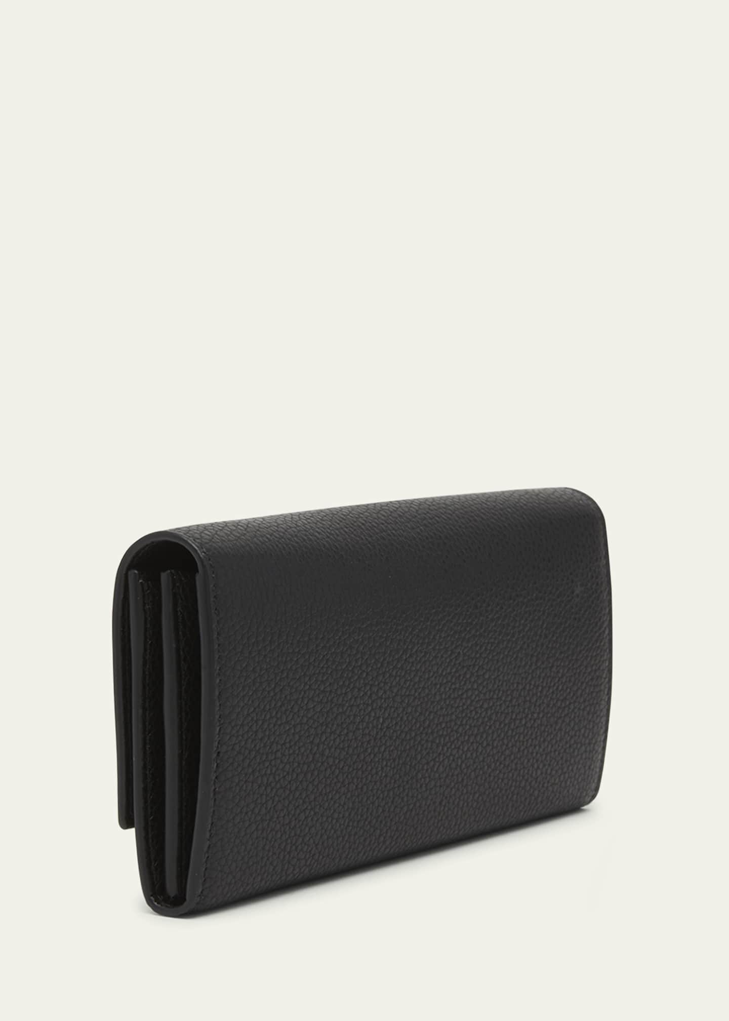 Ferragamo Gancino Flap Leather Wallet on Chain Image 3 of 5