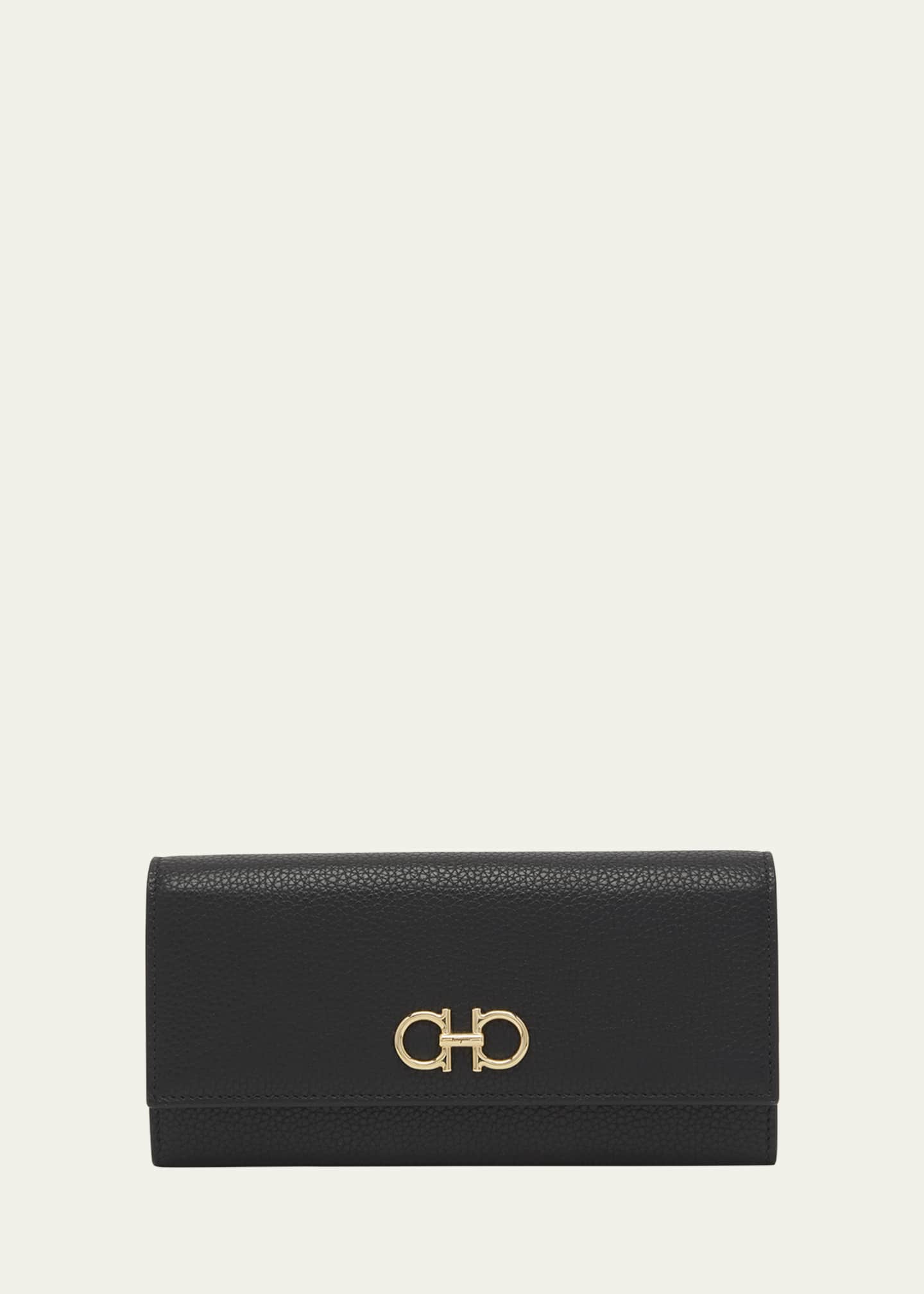 Ferragamo Gancini Leather Wallet On Chain