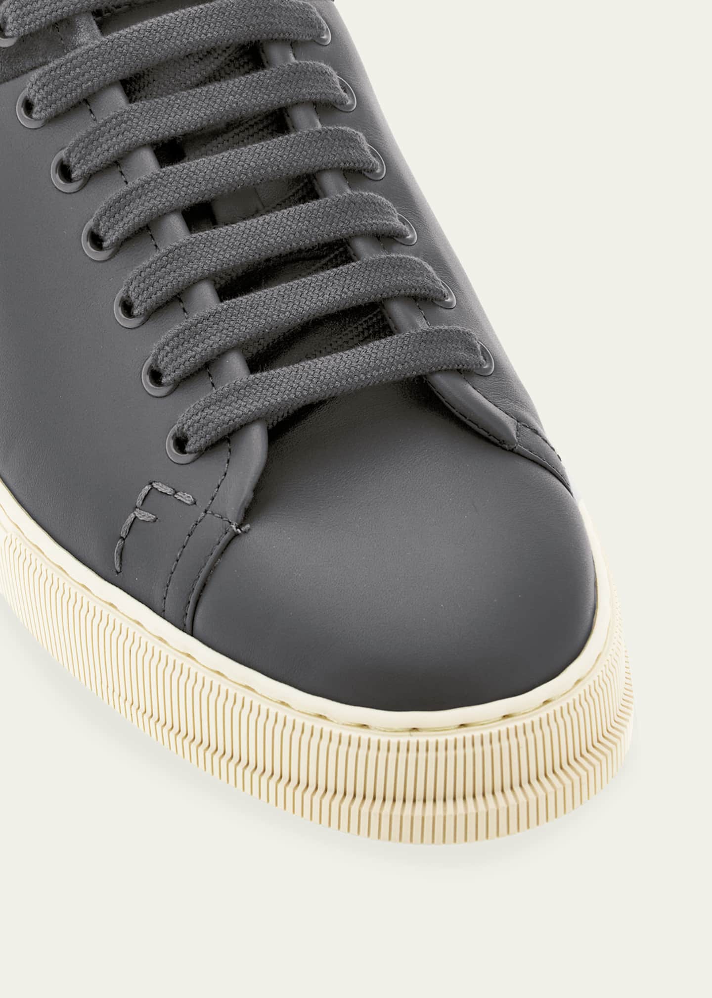 Ferragamo Men's Clayton 1 Low-Top Leather Sneakers Image 5 of 5