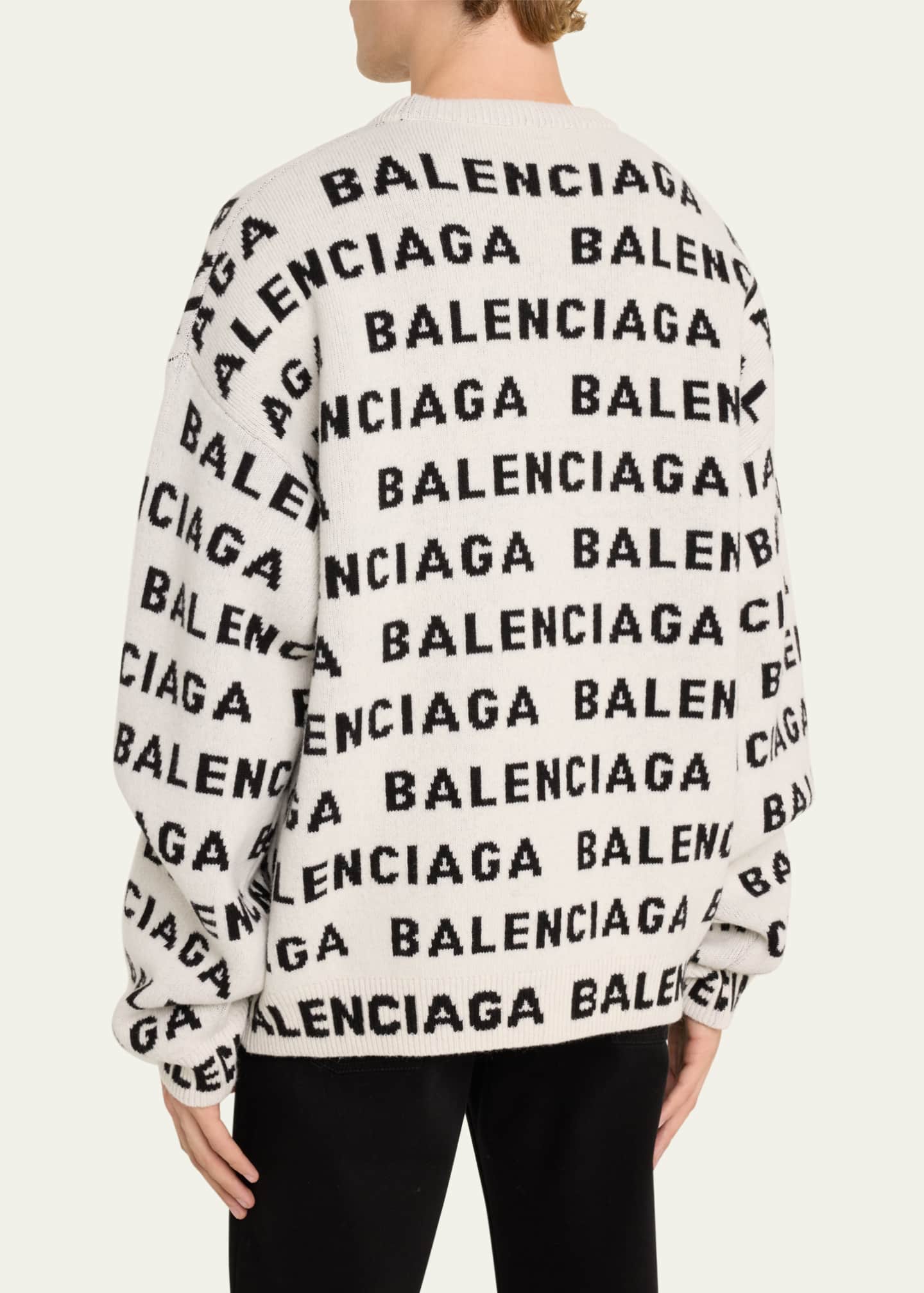 Balenciaga logo best sale print sweater