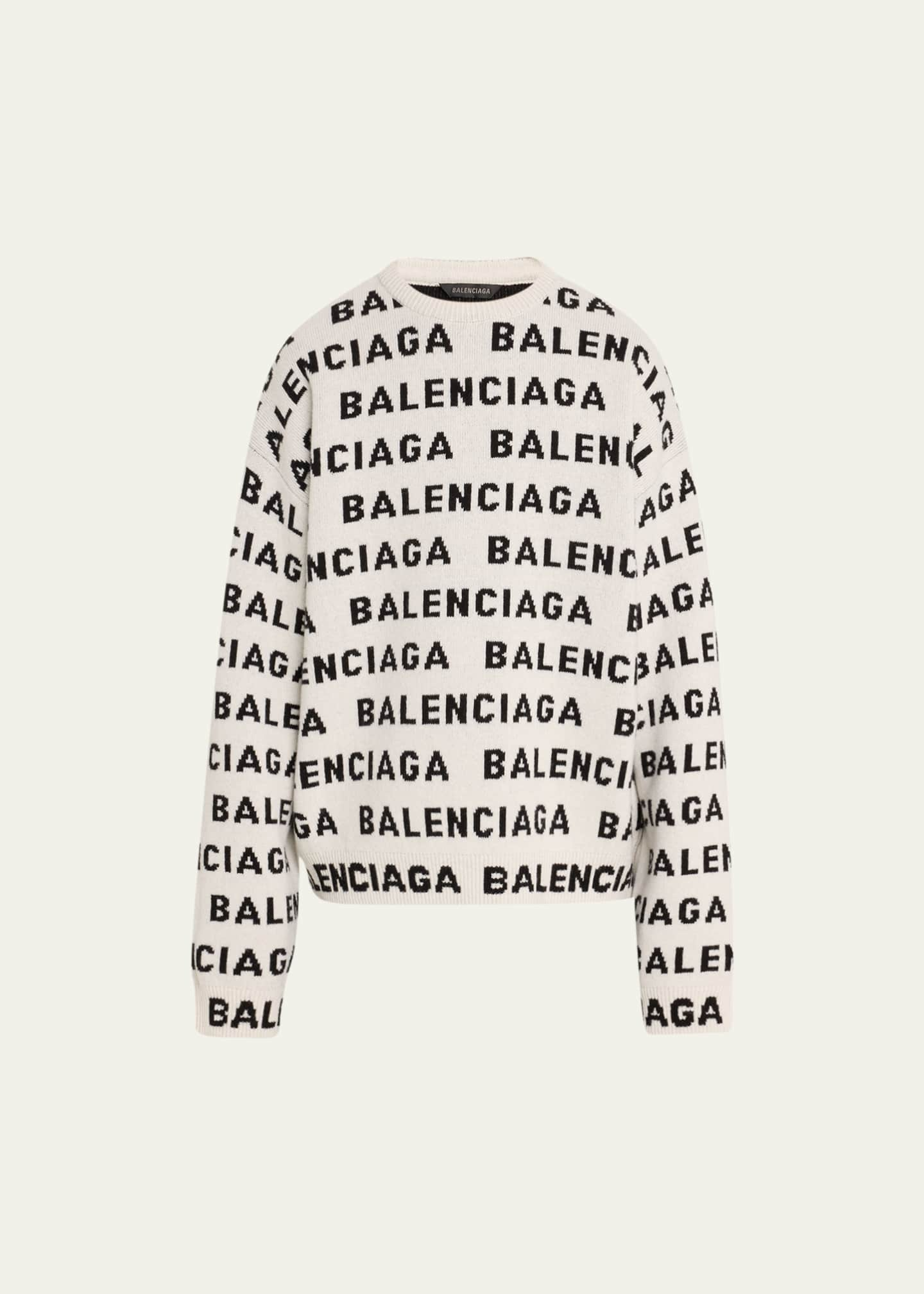 Balenciaga Men's Allover Logo Sweater