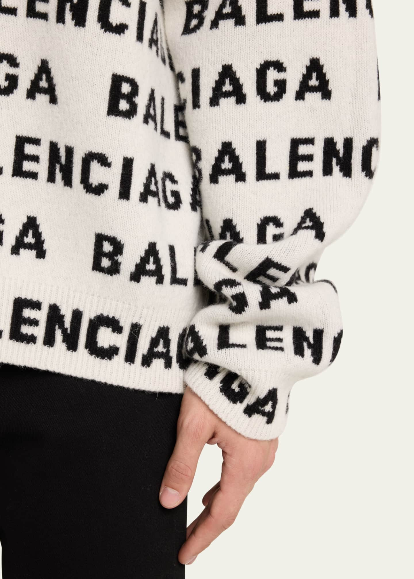 Balenciaga Mini Allover Logo Sweater