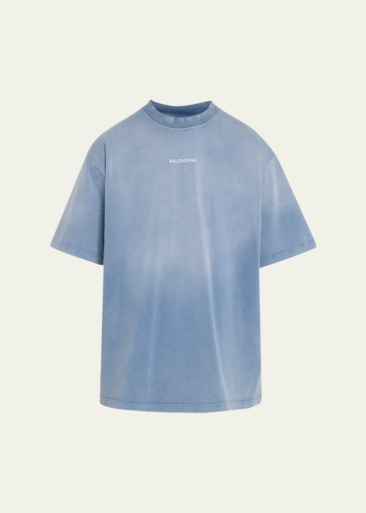 Balenciaga blue logo t shirt sale