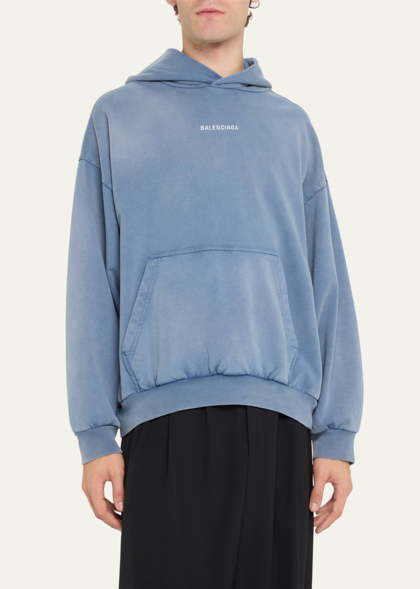 Blue balenciaga hoodie on sale mens