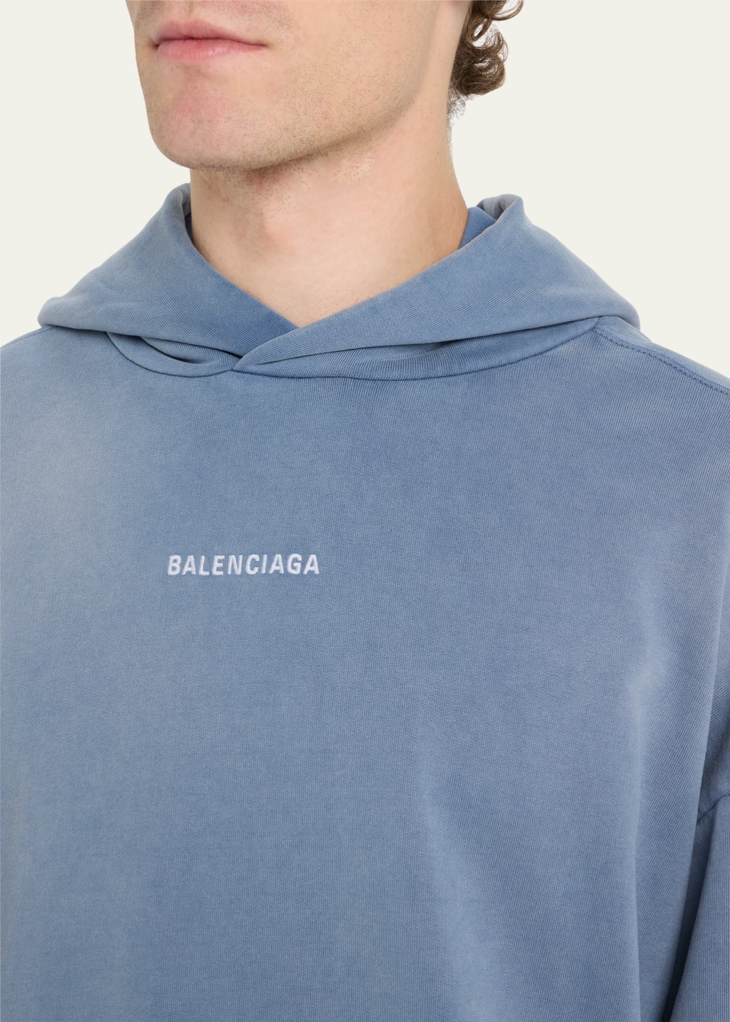 Balenciaga hoodie baby blue best sale