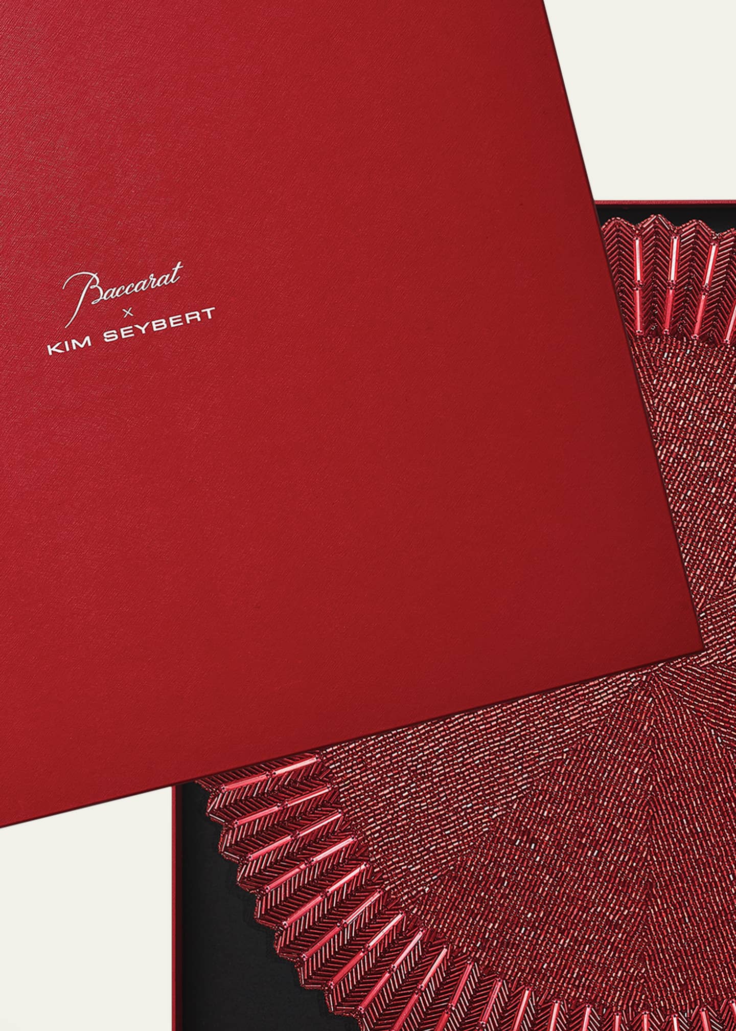Baccarat x Kim Seybert Etoile Red Placemats, Set of 2 Image 2 of 2