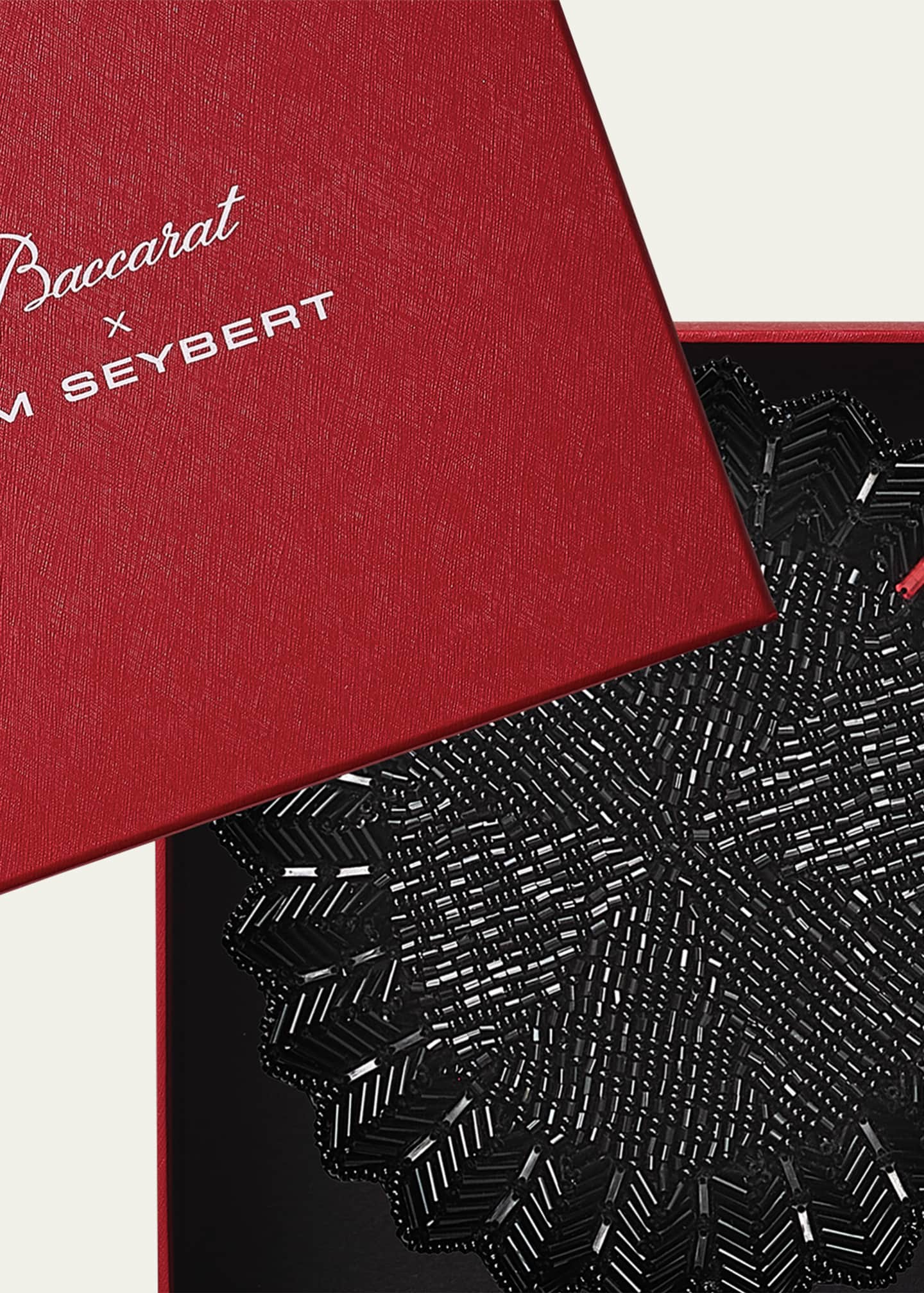 Baccarat x Kim Seybert Etoile Black Coasters, Set of 4 Image 2 of 2