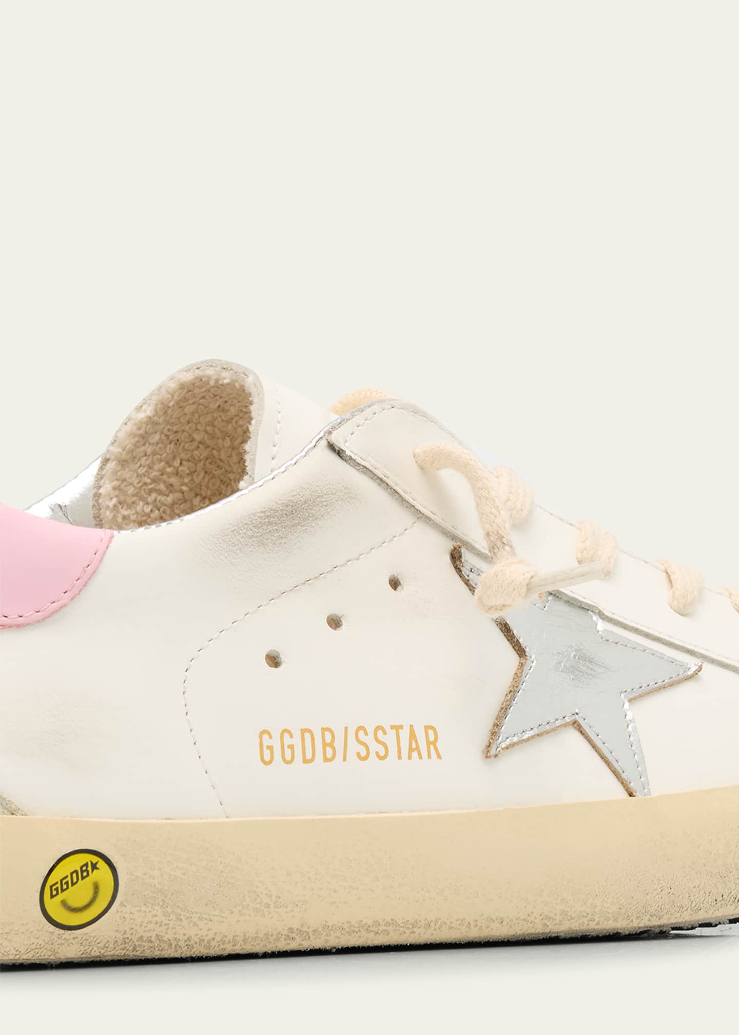 Golden Goose Girl's Superstar Leather Low-Top Sneakers, Kids Image 3 of 4
