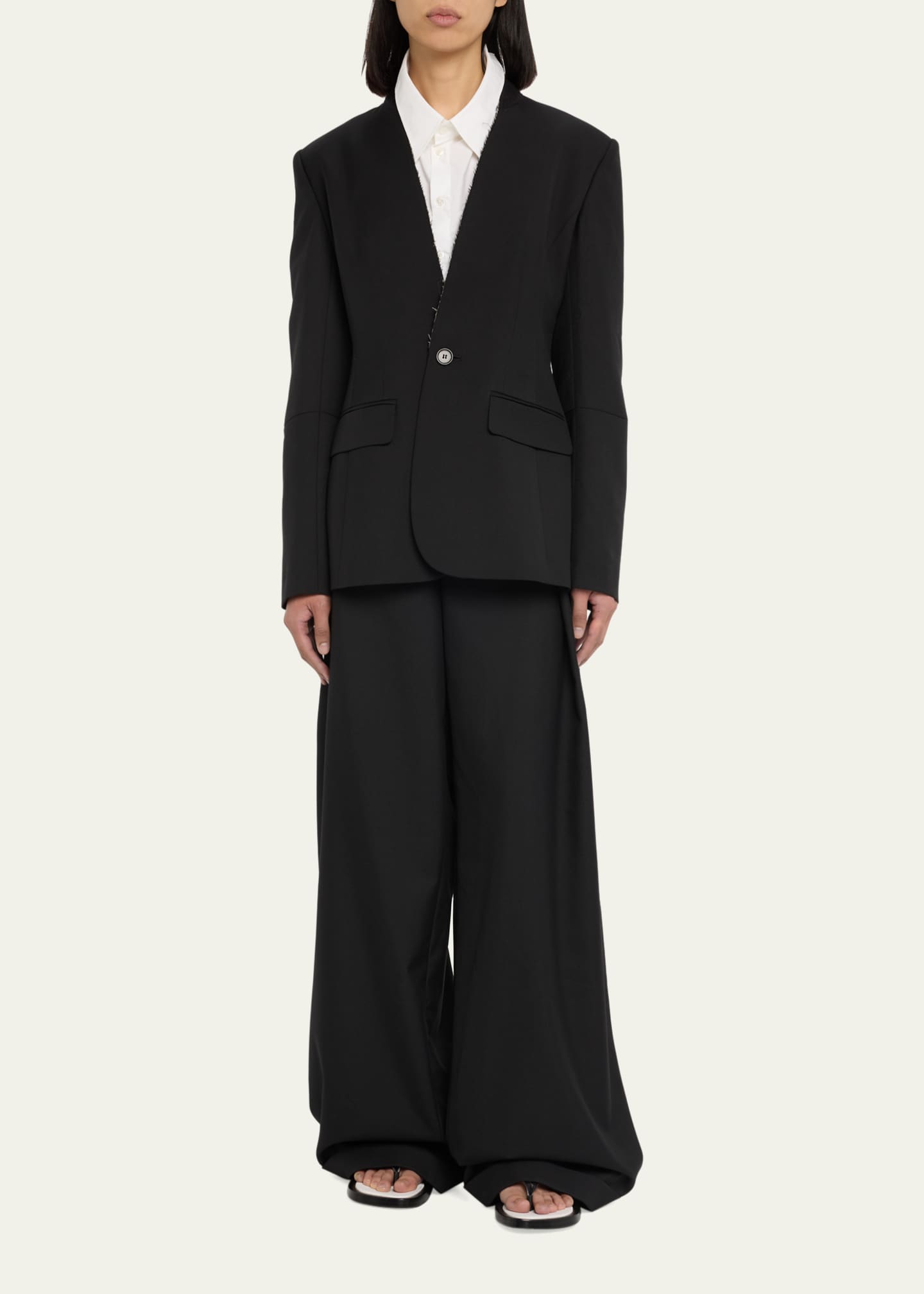 Maison Margiela14 Collarless Jacket Navy MAISON MARGIELA / メゾン