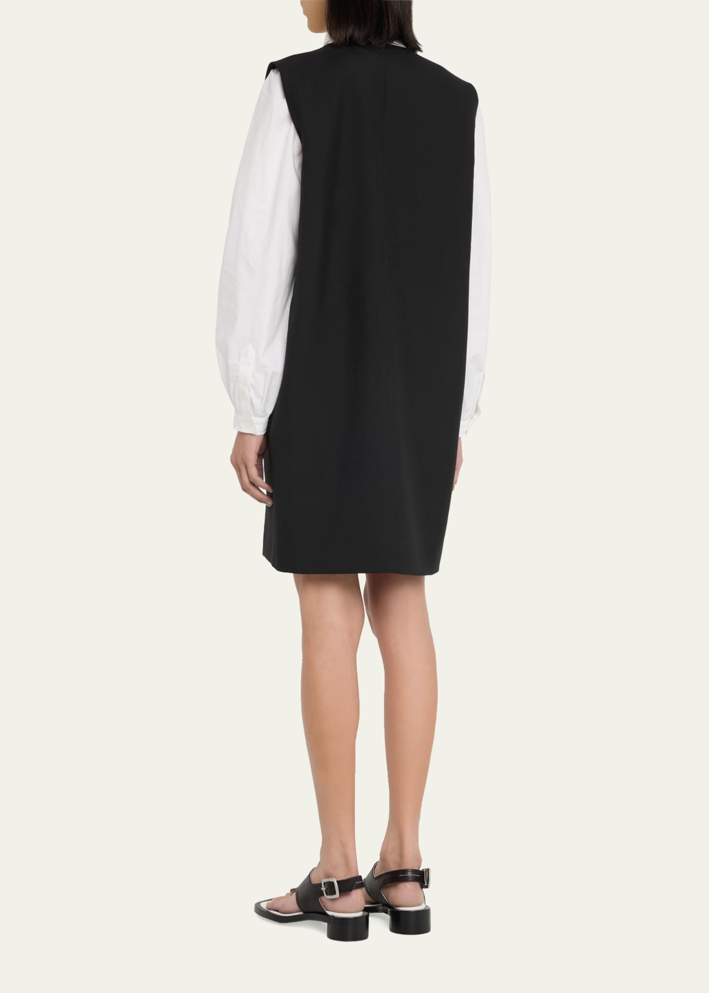 MM6 Maison Margiela V-Neck Mini Blazer Shift Dress Image 3 of 5